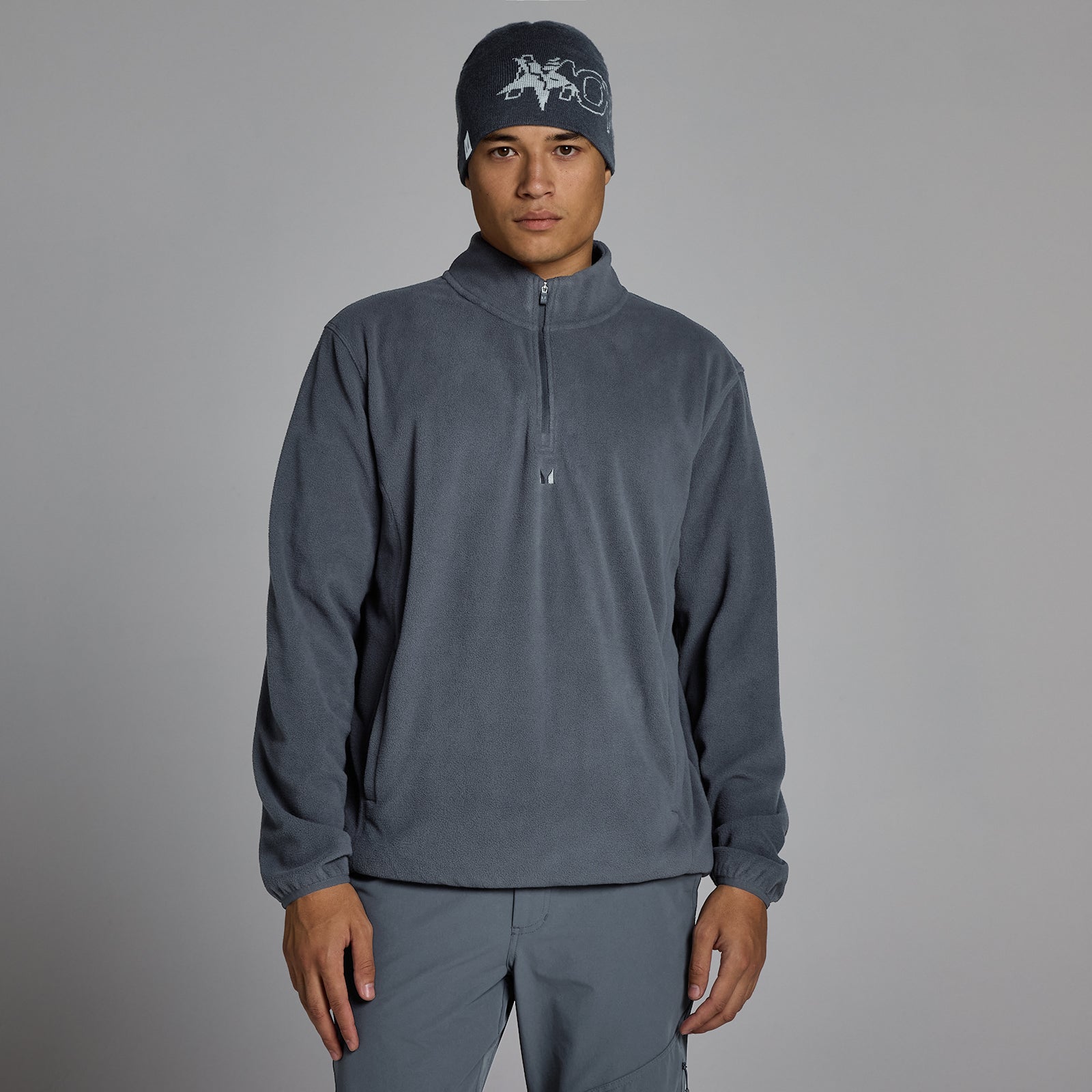 Bluză Fleece 1/4 Fermoar MP Bărbați - Granit - XS