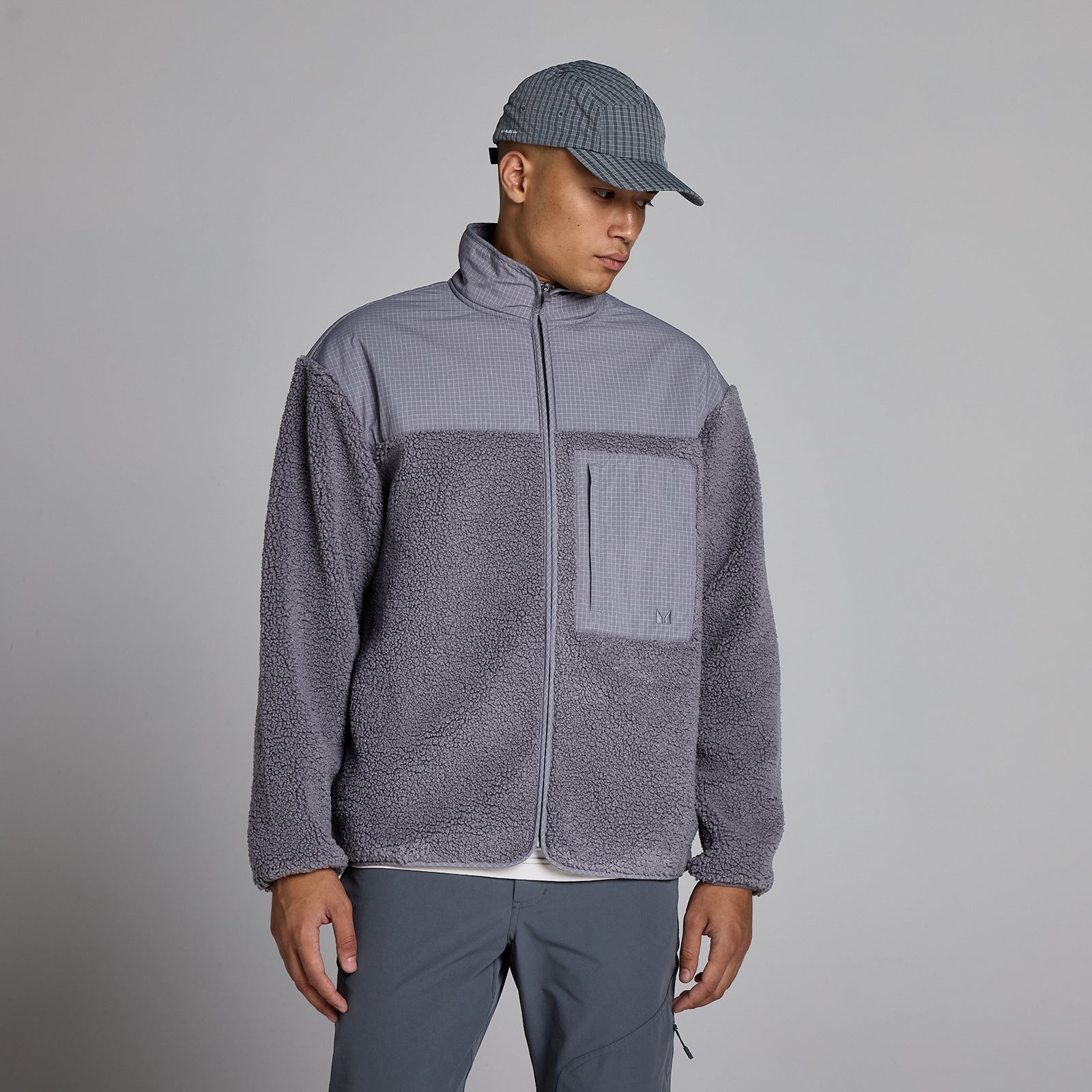 MP Herren Borg-Fleece - Dunkles Grau meliert - L
