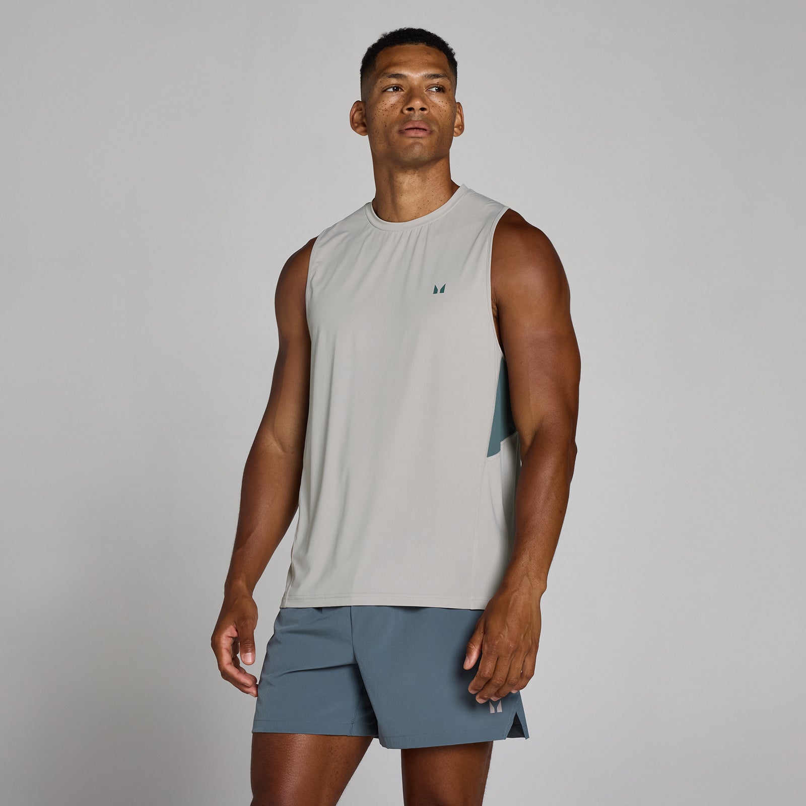 MP Men's Training Ultra Mesh Tank - Chalk Grey - XS