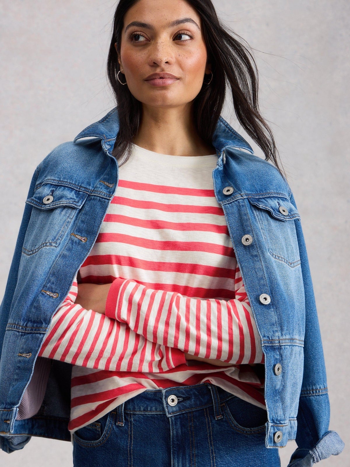 Gestreiftes Langarmshirt Clara - 34