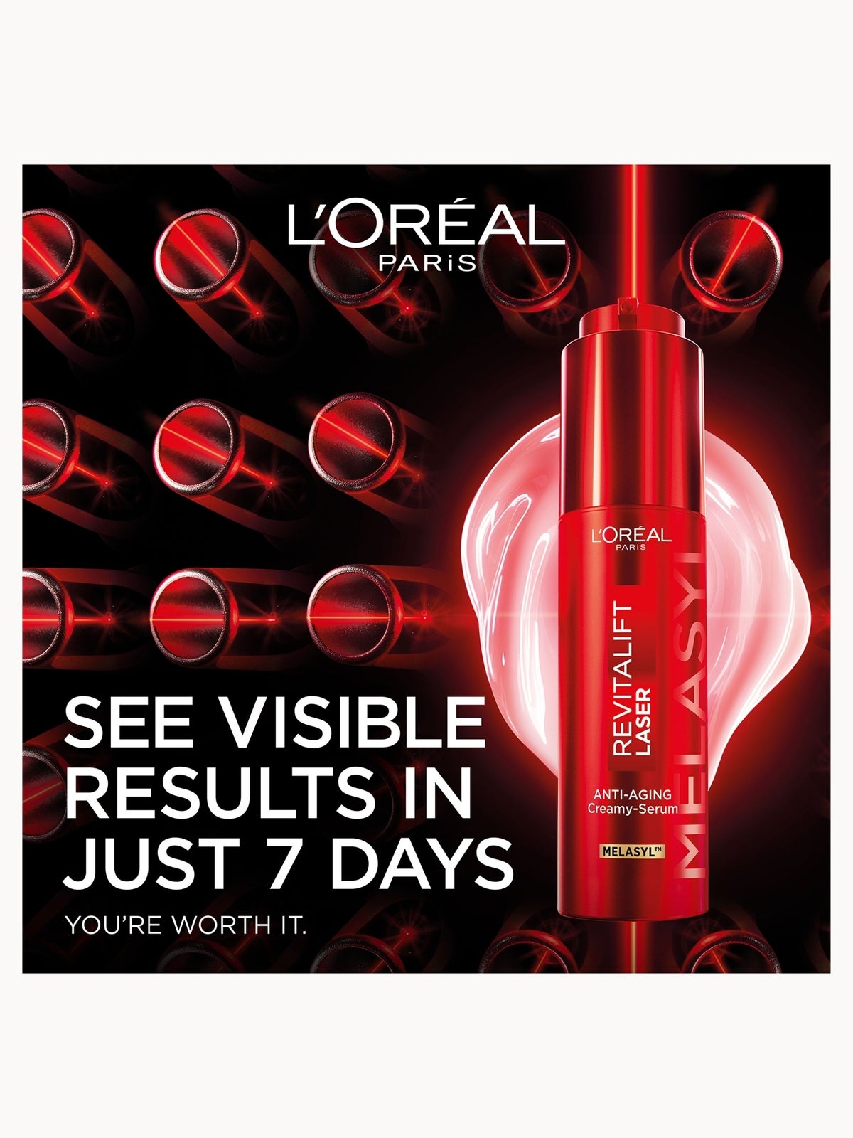 L'Oreal Paris Revitalift Triple Laser Anti-Ageing Creamy-Serum, Melasyl™ + Vitamin C + Niacinamide 50ml 3