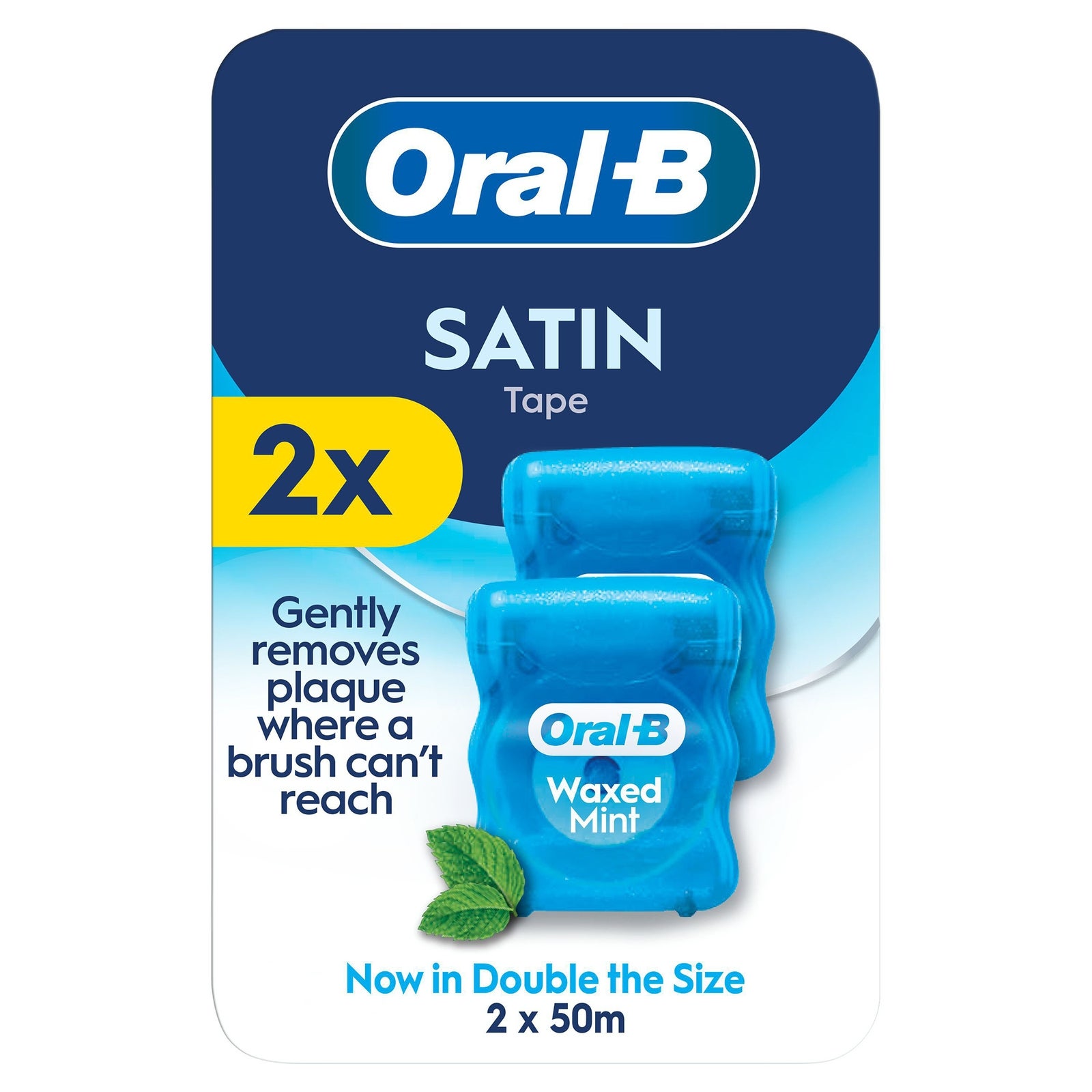 Oral-B Satin Tape Floss Mint 2 x 50M