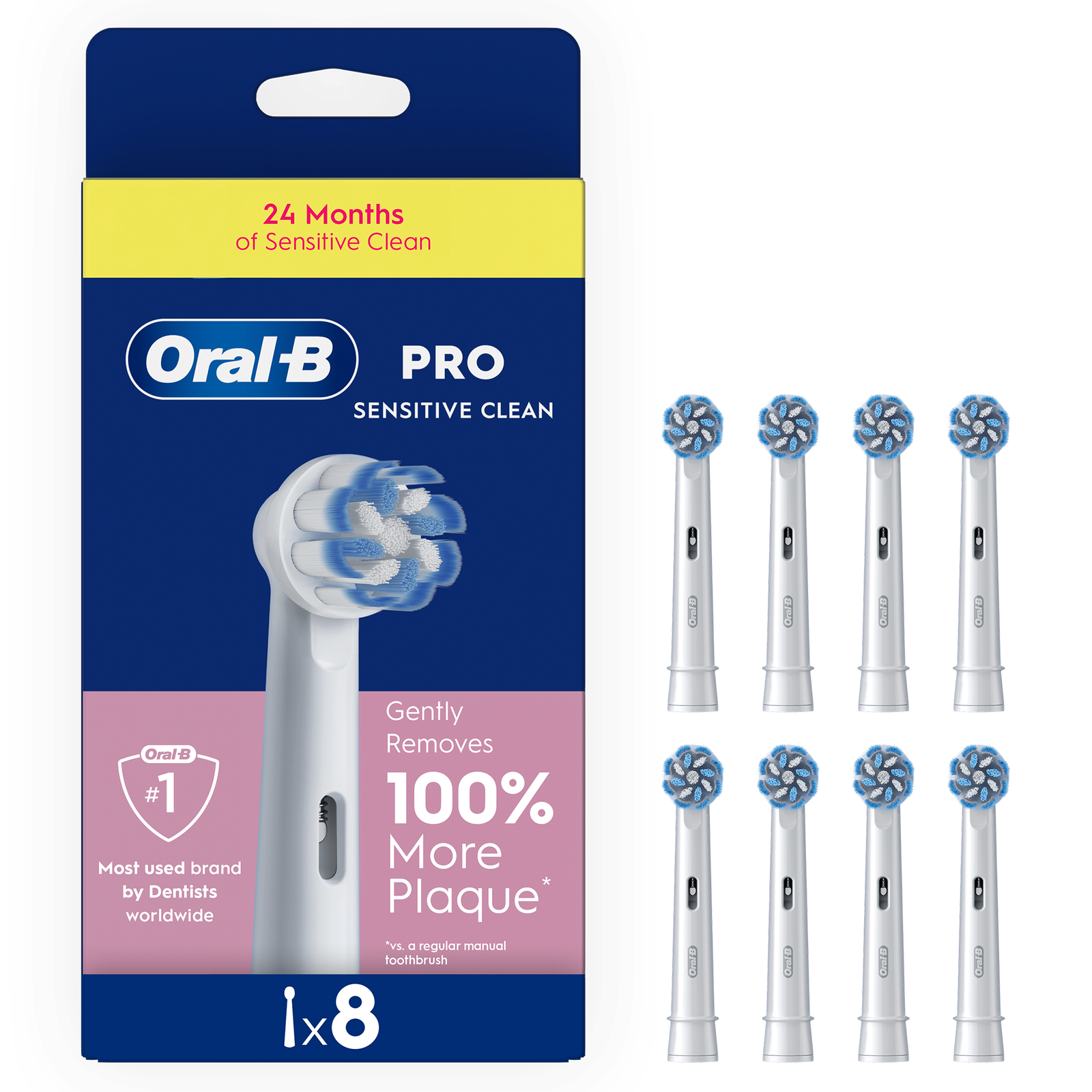 Oral-B Pro Sensitive Clean Toothbrush Heads White 8 Pack