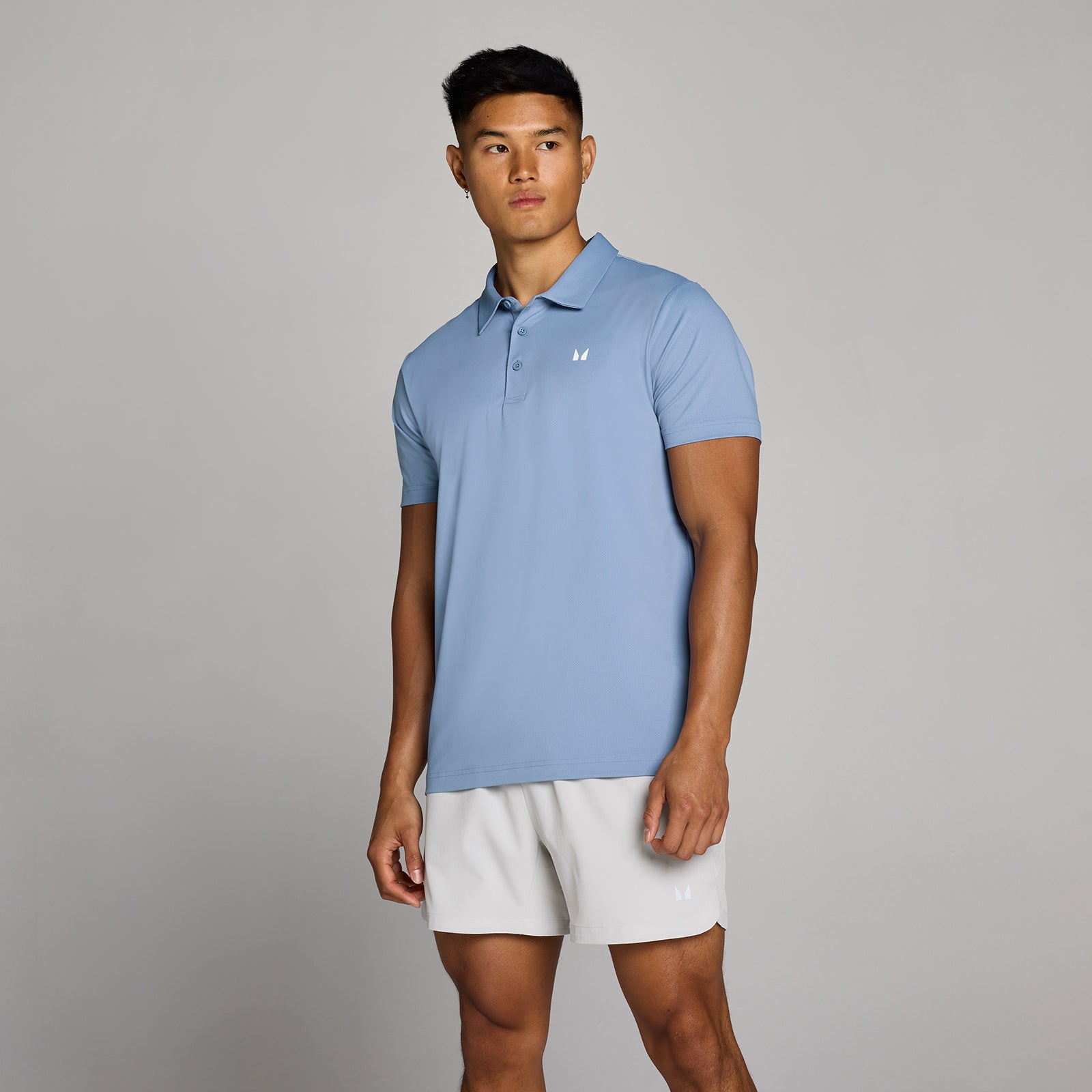 Myprotein UK MyProtein MP Men's Training Polo Shirt - Fog Blue