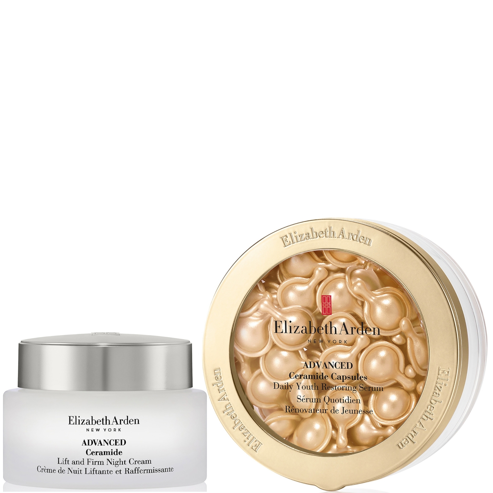 Elizabeth Arden Ceramide Overnight Skin Strengthening and Firming Serum + Moisturiser Duo