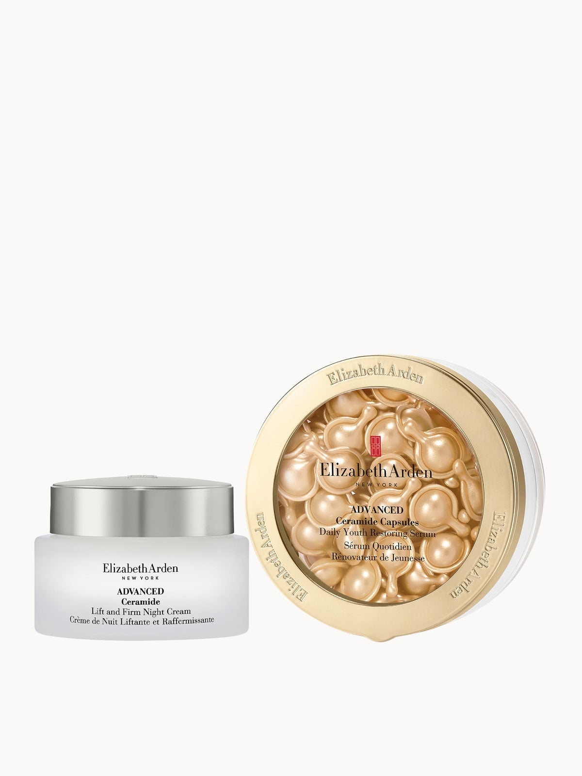 Elizabeth Arden Ceramide Overnight Skin Strengthening and Firming Serum + Moisturiser Duo