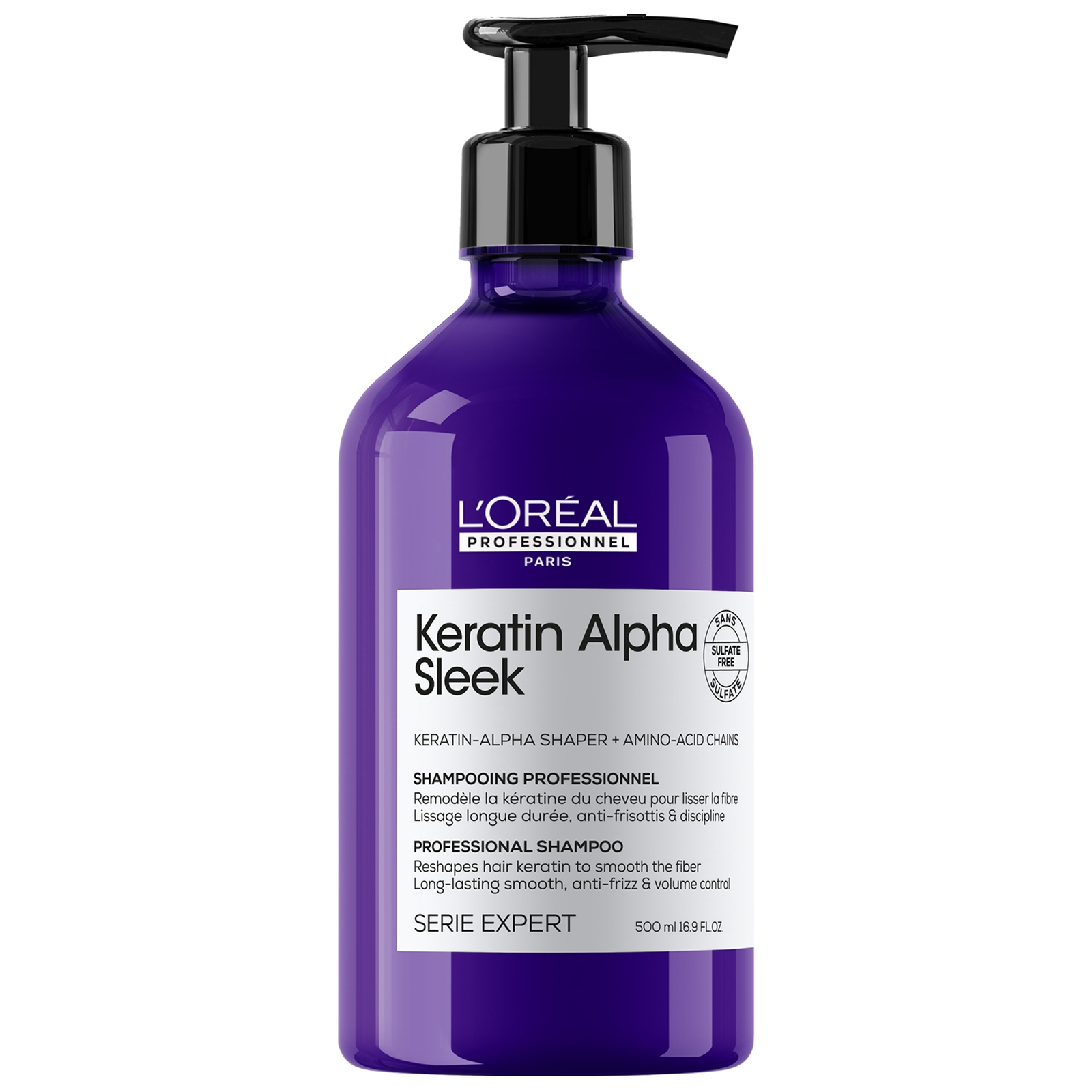 L'Oréal Professionnel Keratin Alpha Sleek Shampoo Anti Frizz & Smoothing 500ml