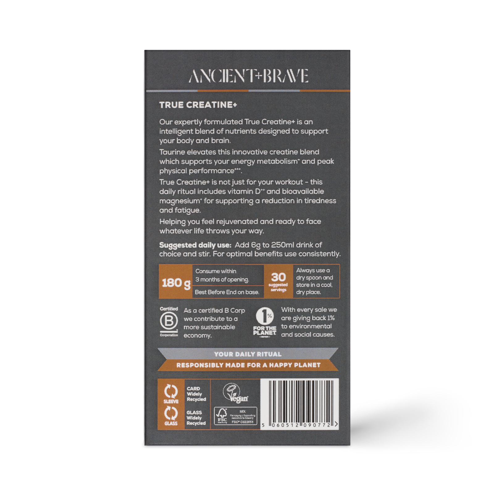 Ancient & Brave Ancient + Brave Creatine+ Jar 180g