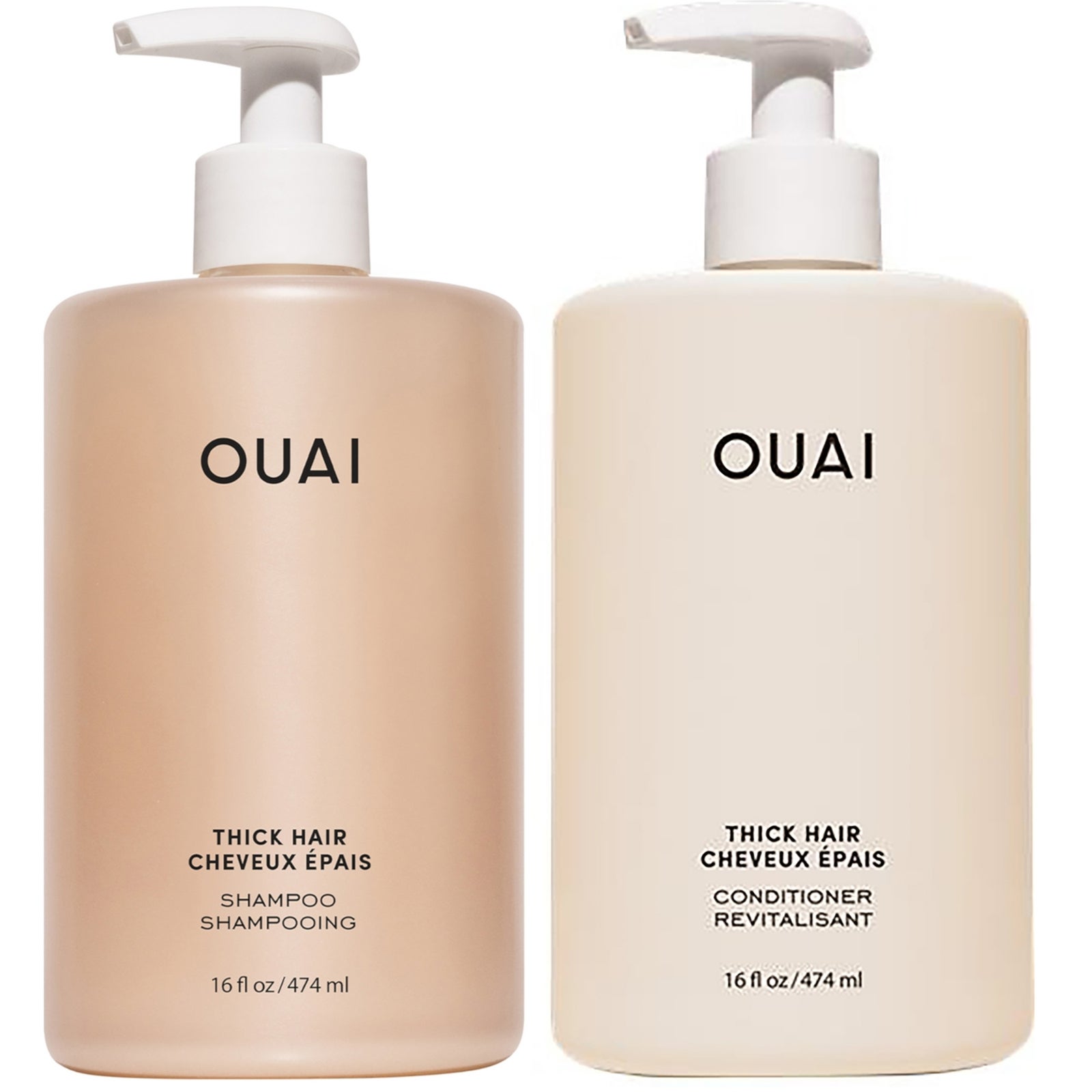 OUAI Thick Shampoo and Conditioner Jumbo Set