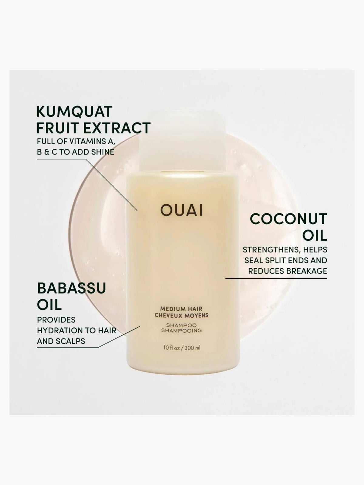 OUAI Medium Shampoo with Pump - Jumbo Size 2