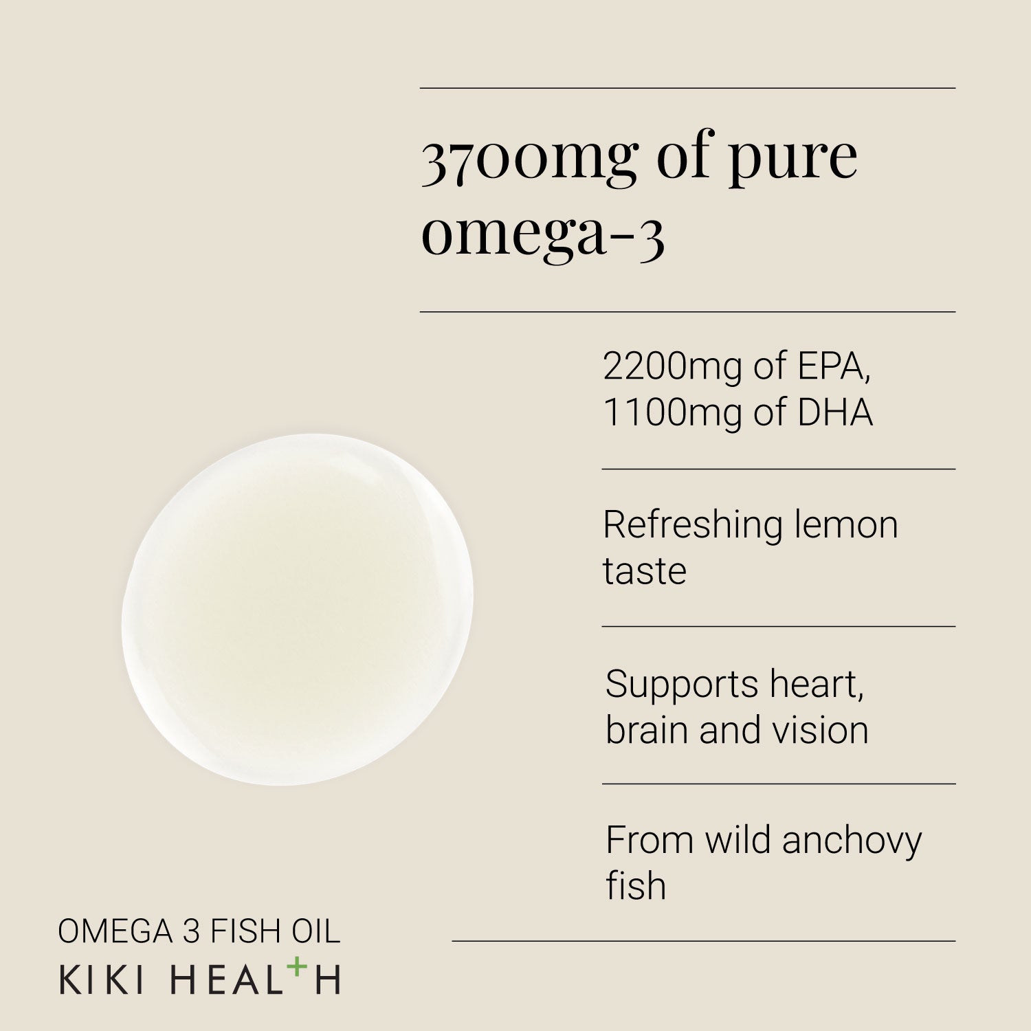 Kiki Health Omega 3 Fish Oil - 125ml