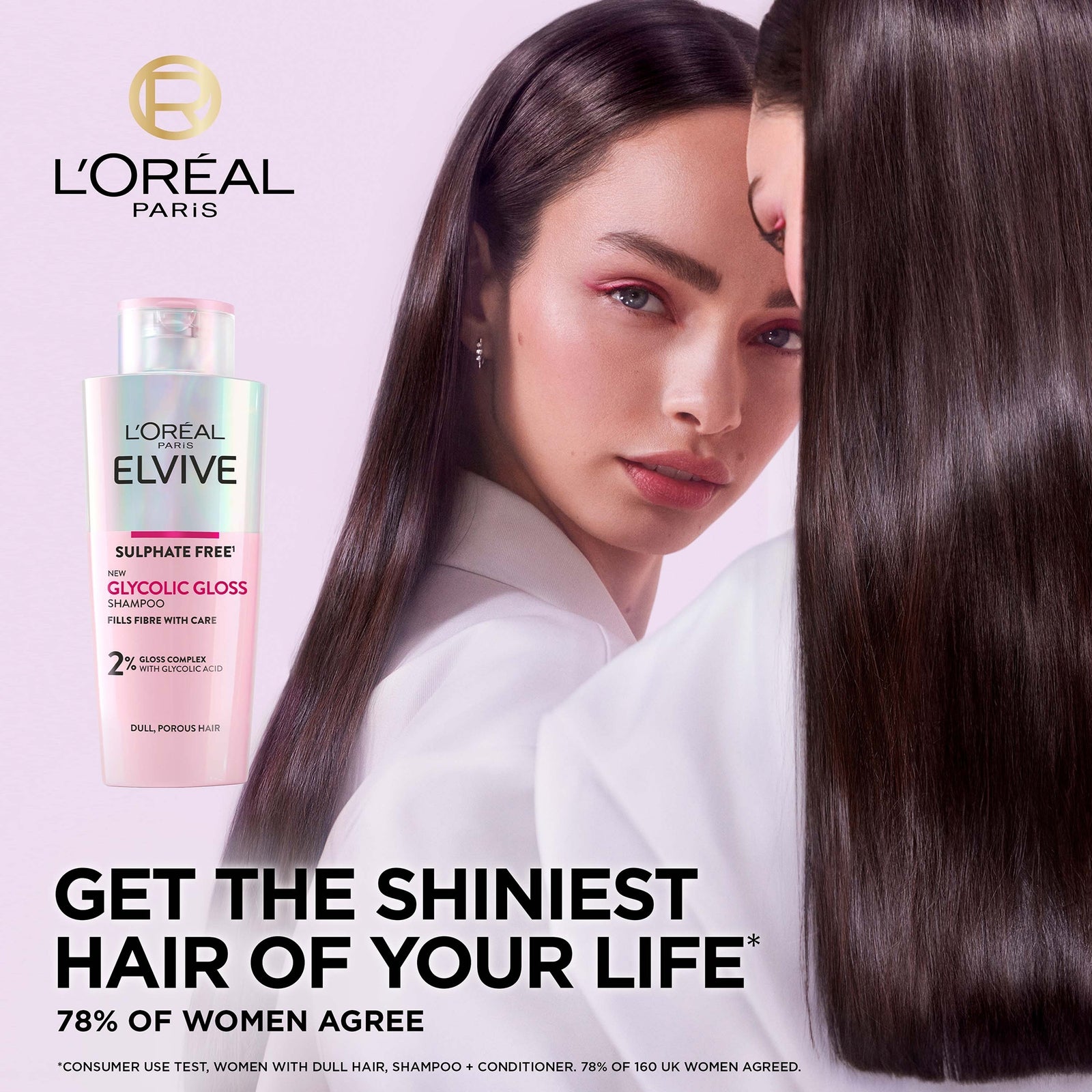 L'Oréal Paris Elvive Glyolic Gloss 4-Step Mask Shine Bundle 4