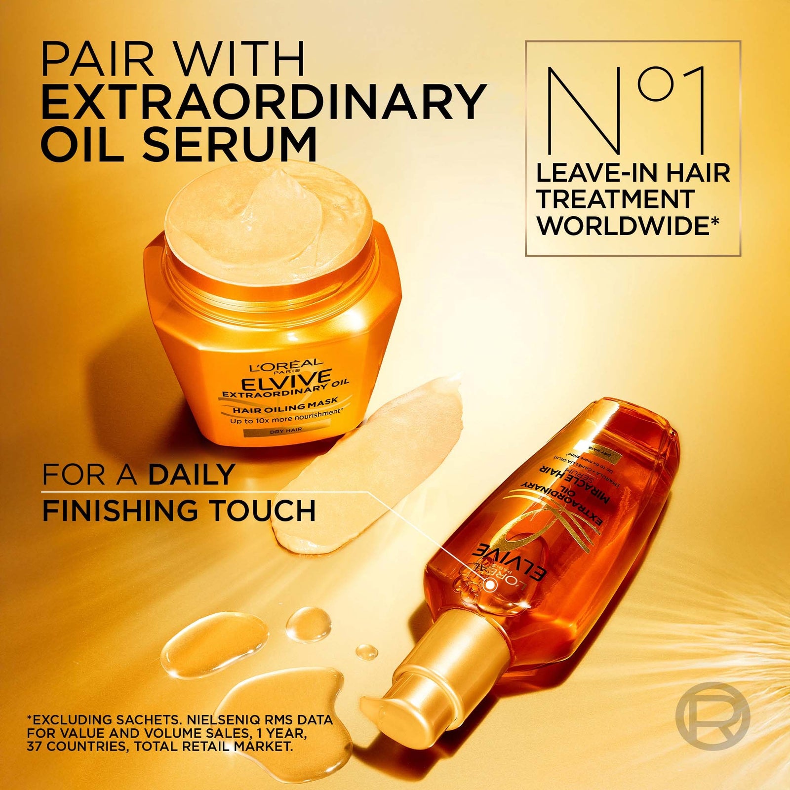 L'Oréal Paris Elvive Extraordinary Oil Mask & Oil Treatment Bundle 3