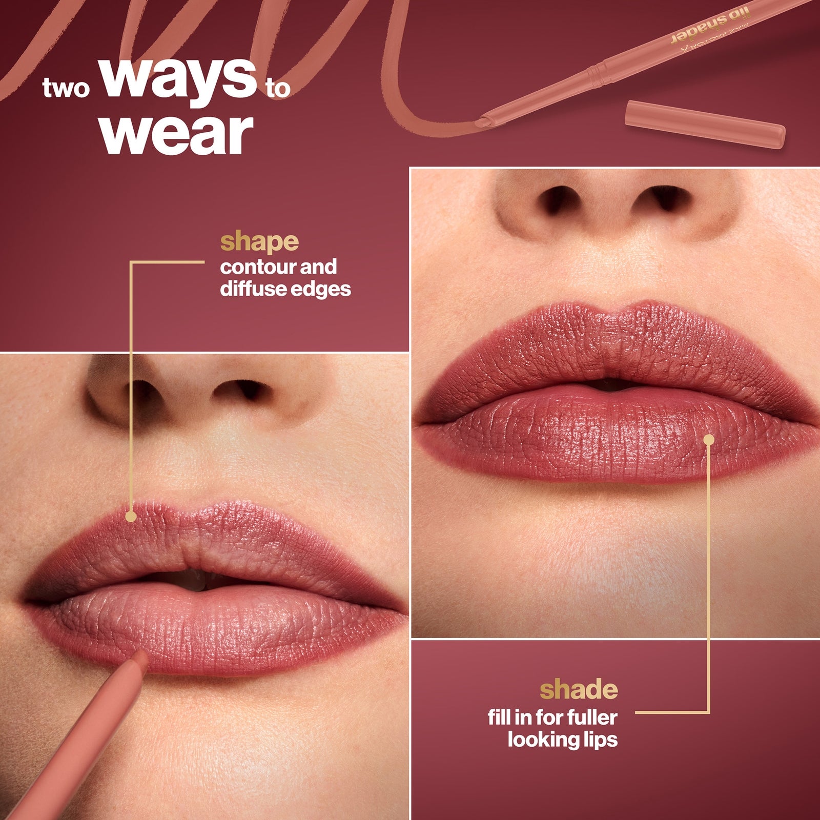 Max Factor 2000 Calorie Lip Shader 0.35g (Various Shades) - 010 Nude Lines 3