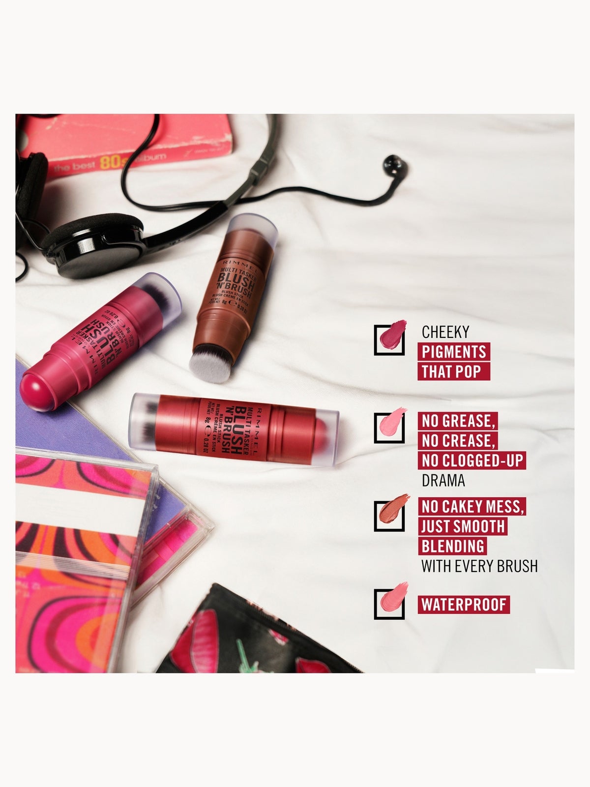 Rimmel Multi-Tasker Blush'N'Brush 8g (Various Shades) - 350 Roasted Peach 2