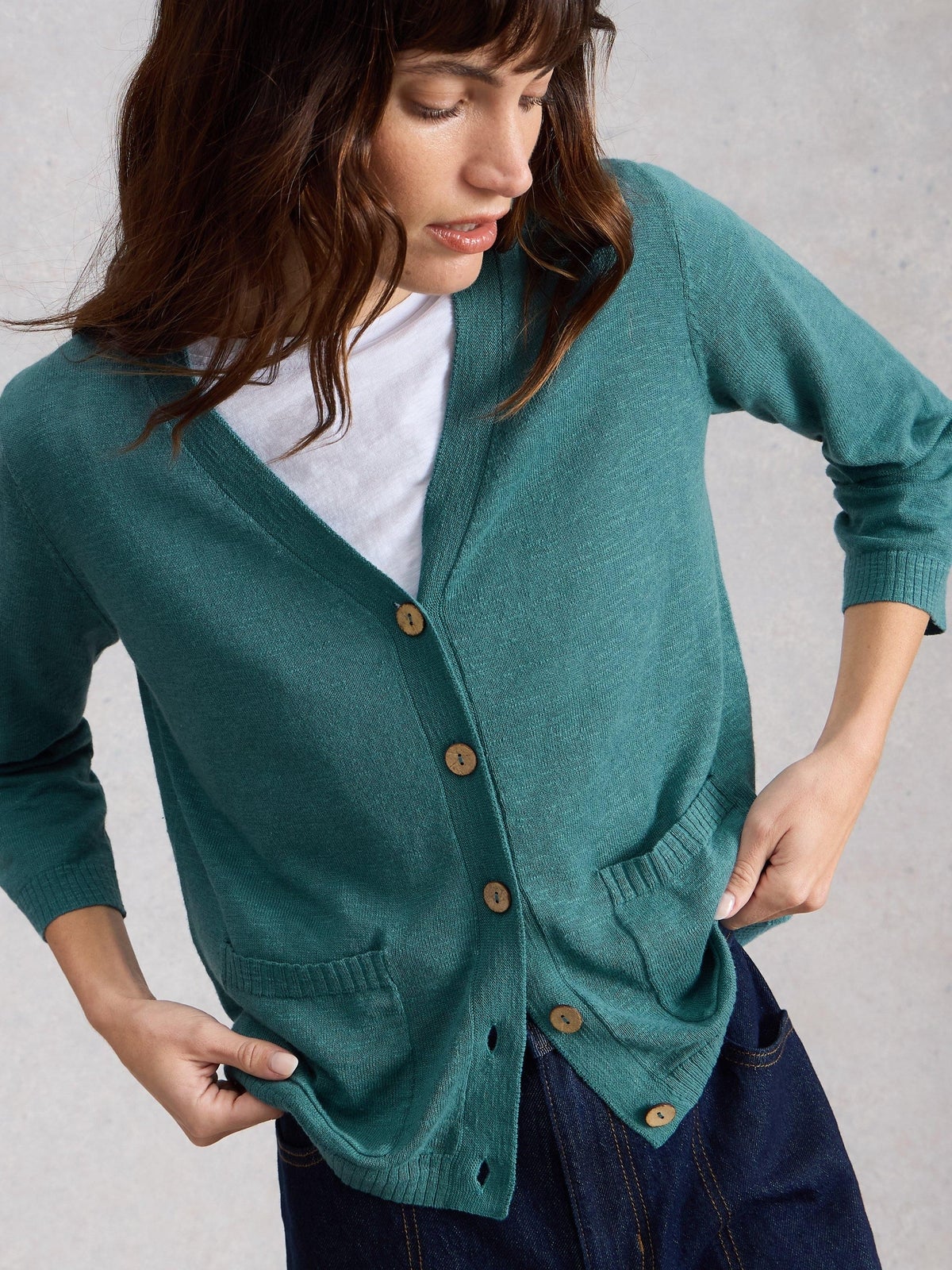 Cardigan Nova aus Leinenmischung - 52