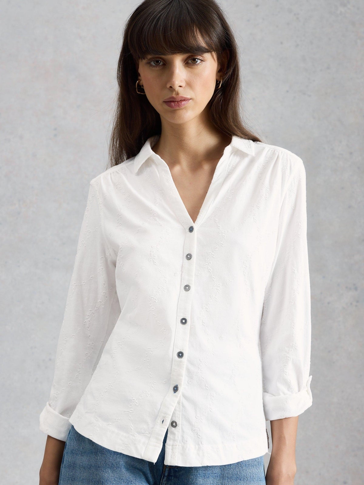Bestickte Jerseybluse Annie - 52