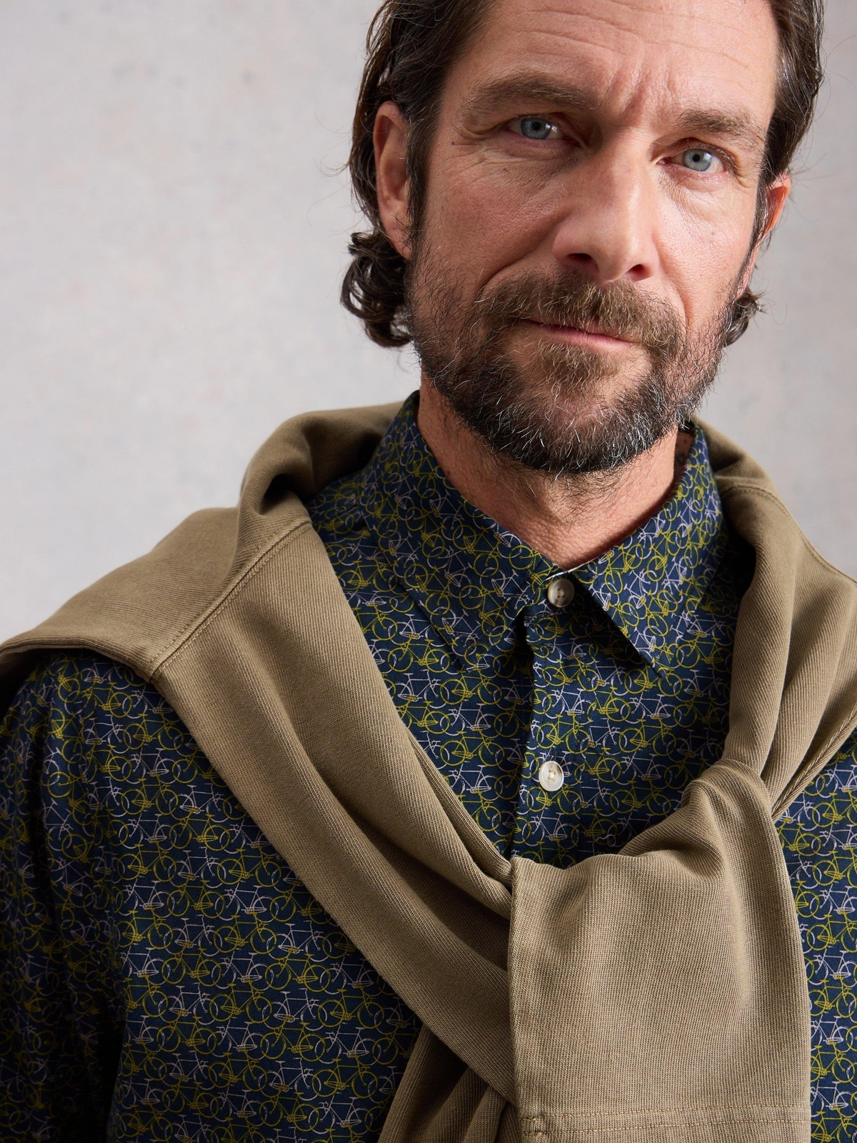 Hemd Salcombe mit Fahrradprint - XL/R