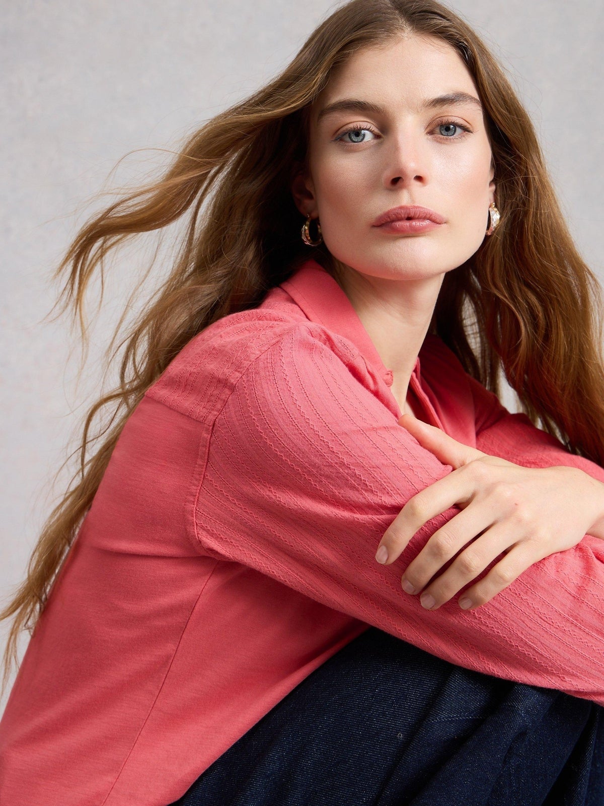 Bluse Annie aus Material-Mix - 38