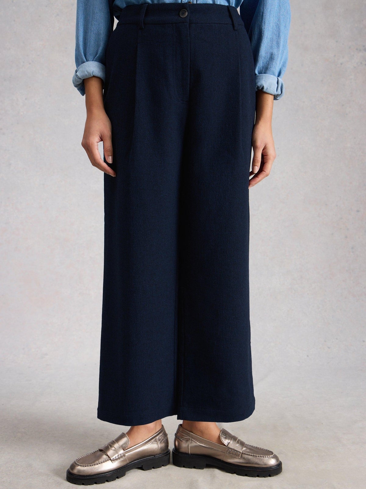 7/8-Tweedhose Belle mit weitem Bein - 52/R
