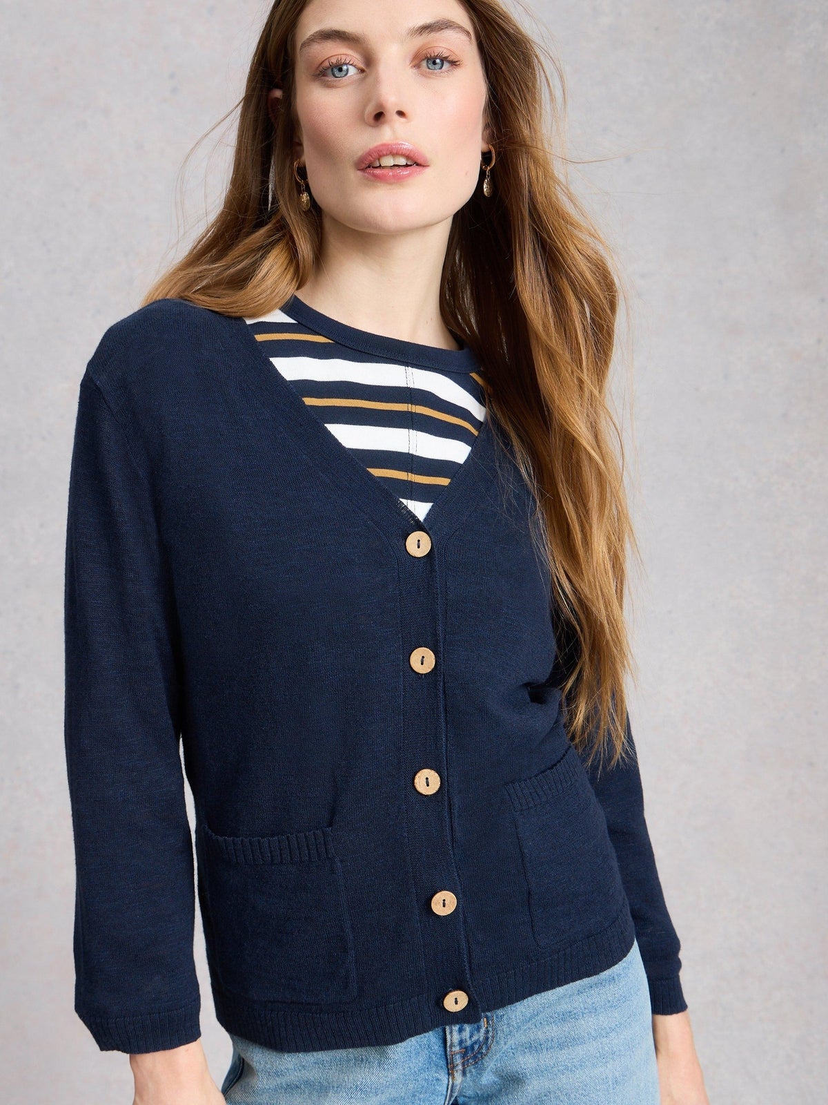 Cardigan Nova aus Leinenmischung - 46
