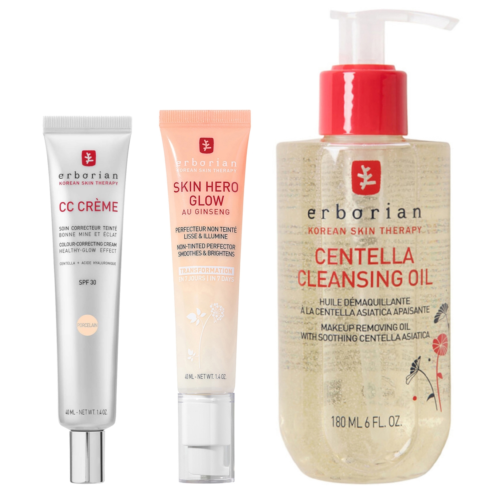 Erborian Mirror Skin Routine Trio (various Shades) - Porcelain In White