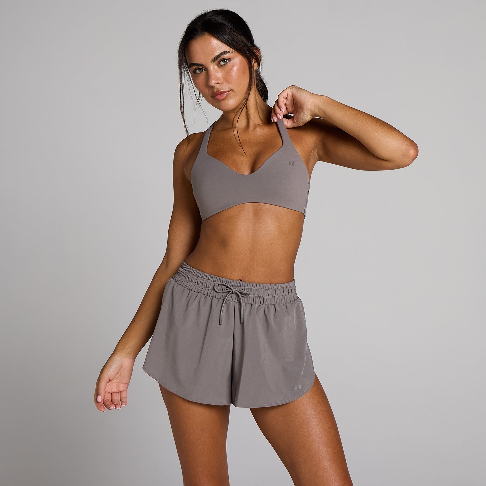 Sutien Sport MP Tempo Twist Back pentru Femei - Trufa Închis - S