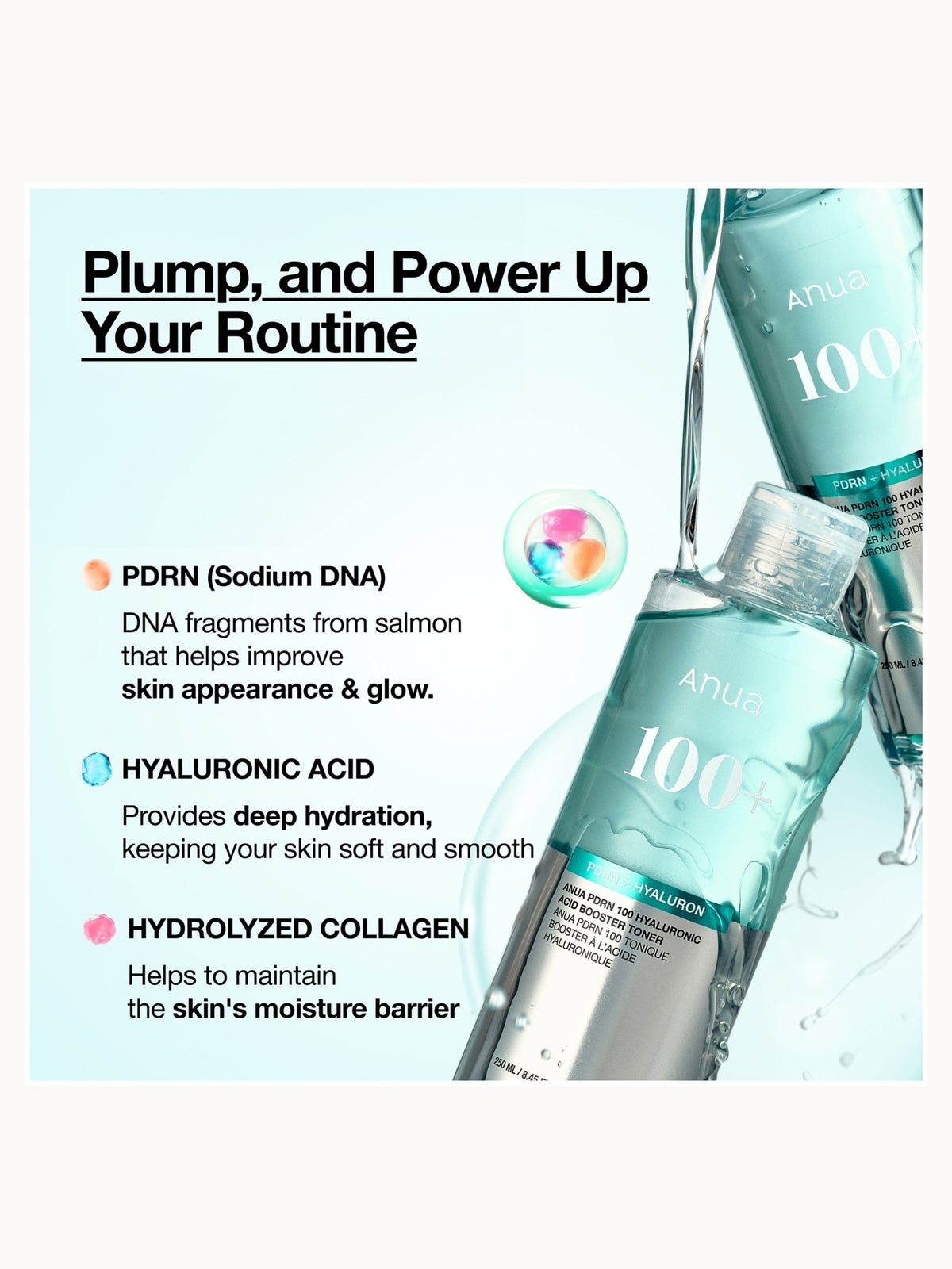 Anua PDRN 100 Hyaluronic Acid Booster Toner 250ml 3