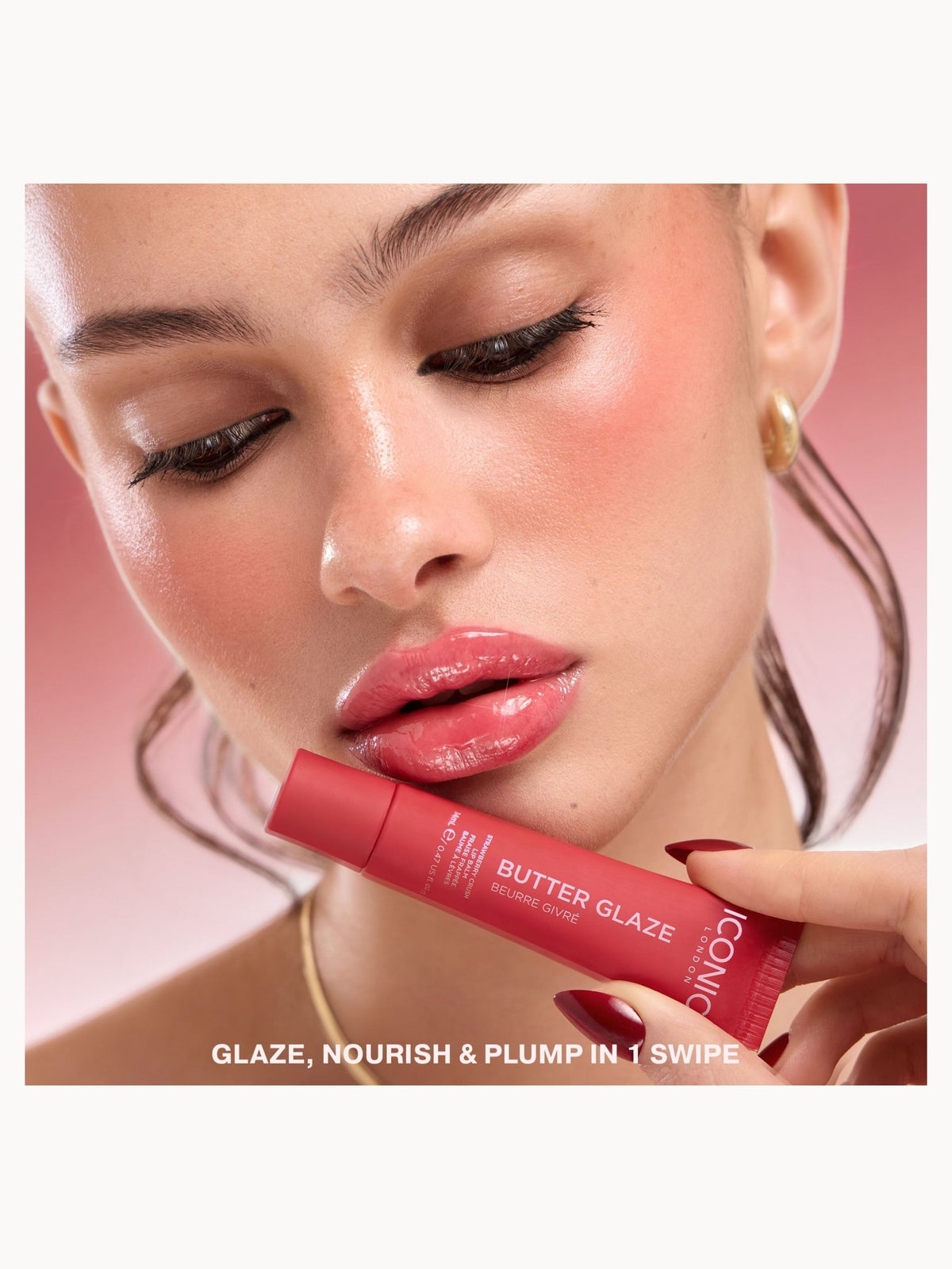 ICONIC London Butter Glaze Lip Balm (Various Shades) - Strawberry Crush 3
