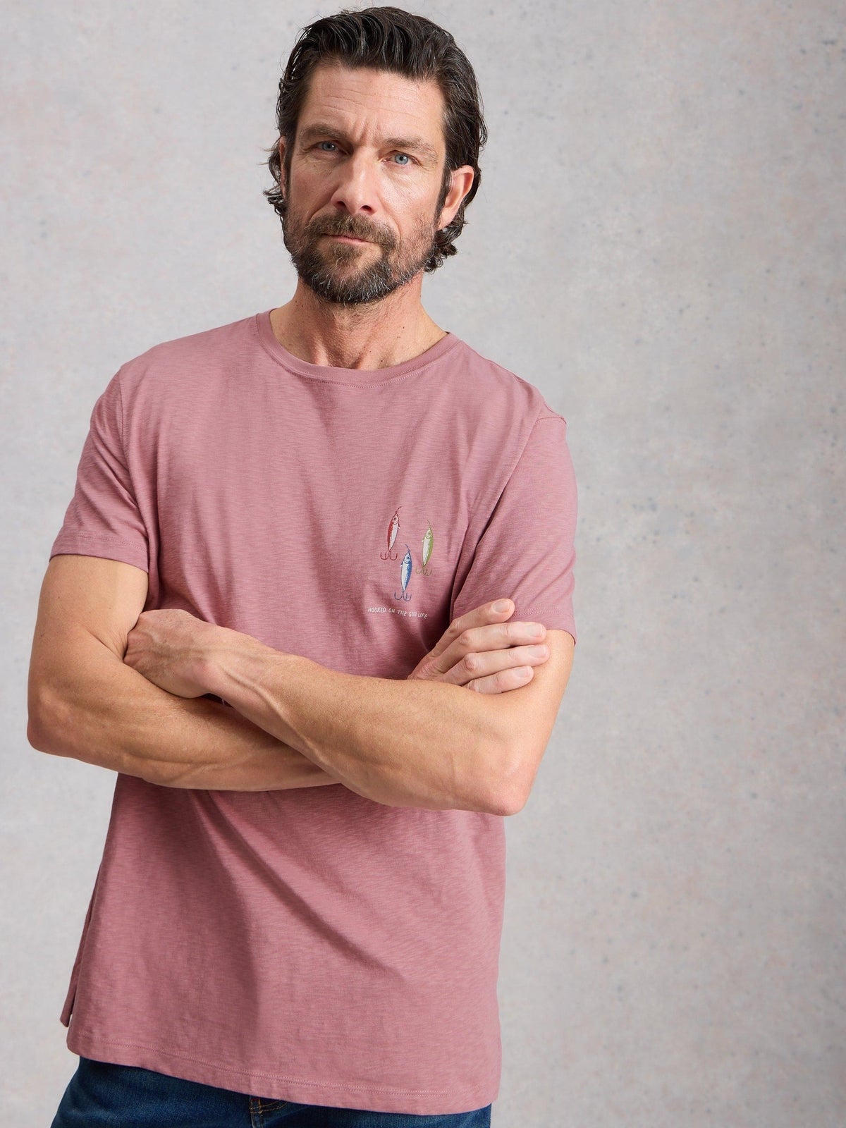T-Shirt Abersoch mit Fischmotiv - XL/R