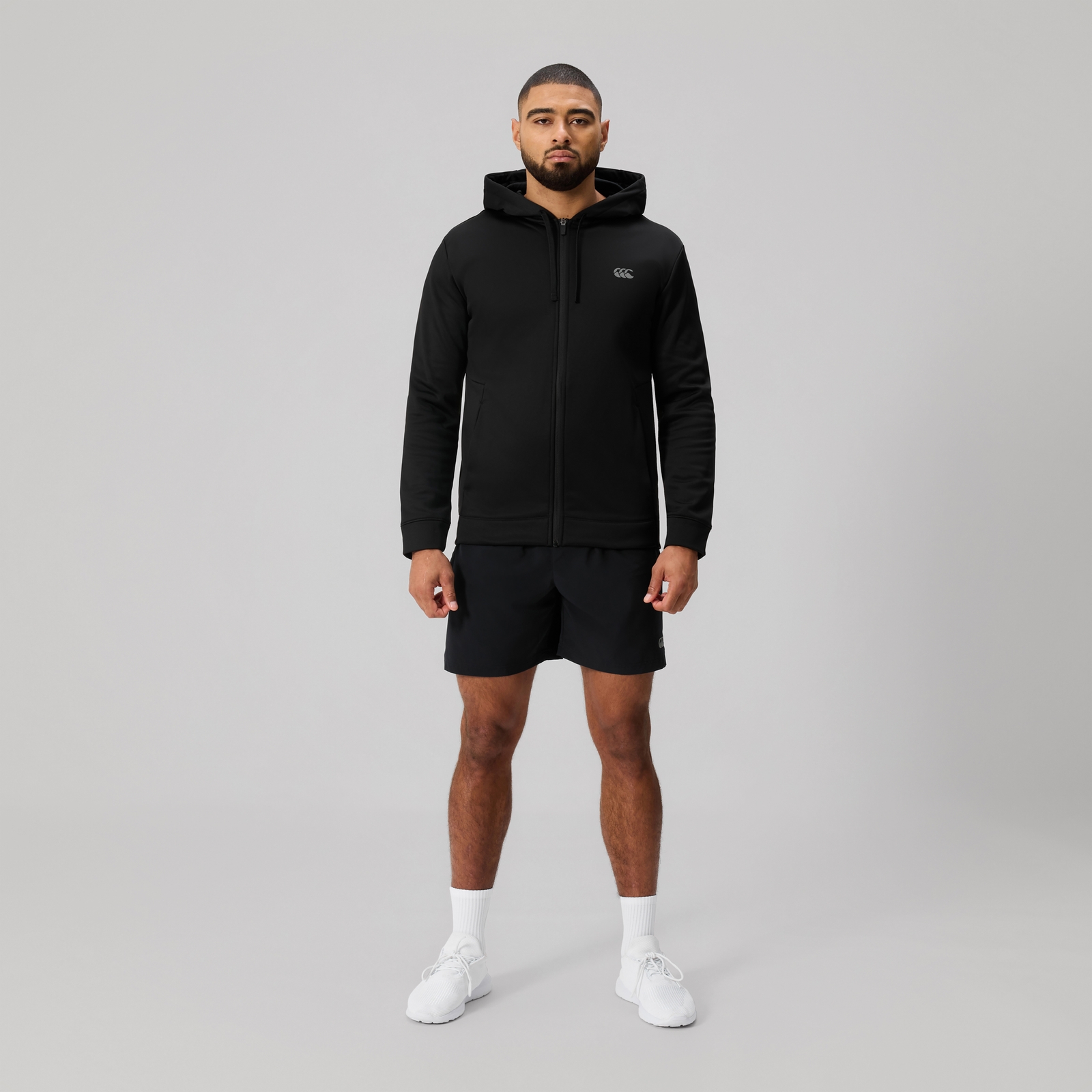 Mens Tempo Full Zip Hoodie Black