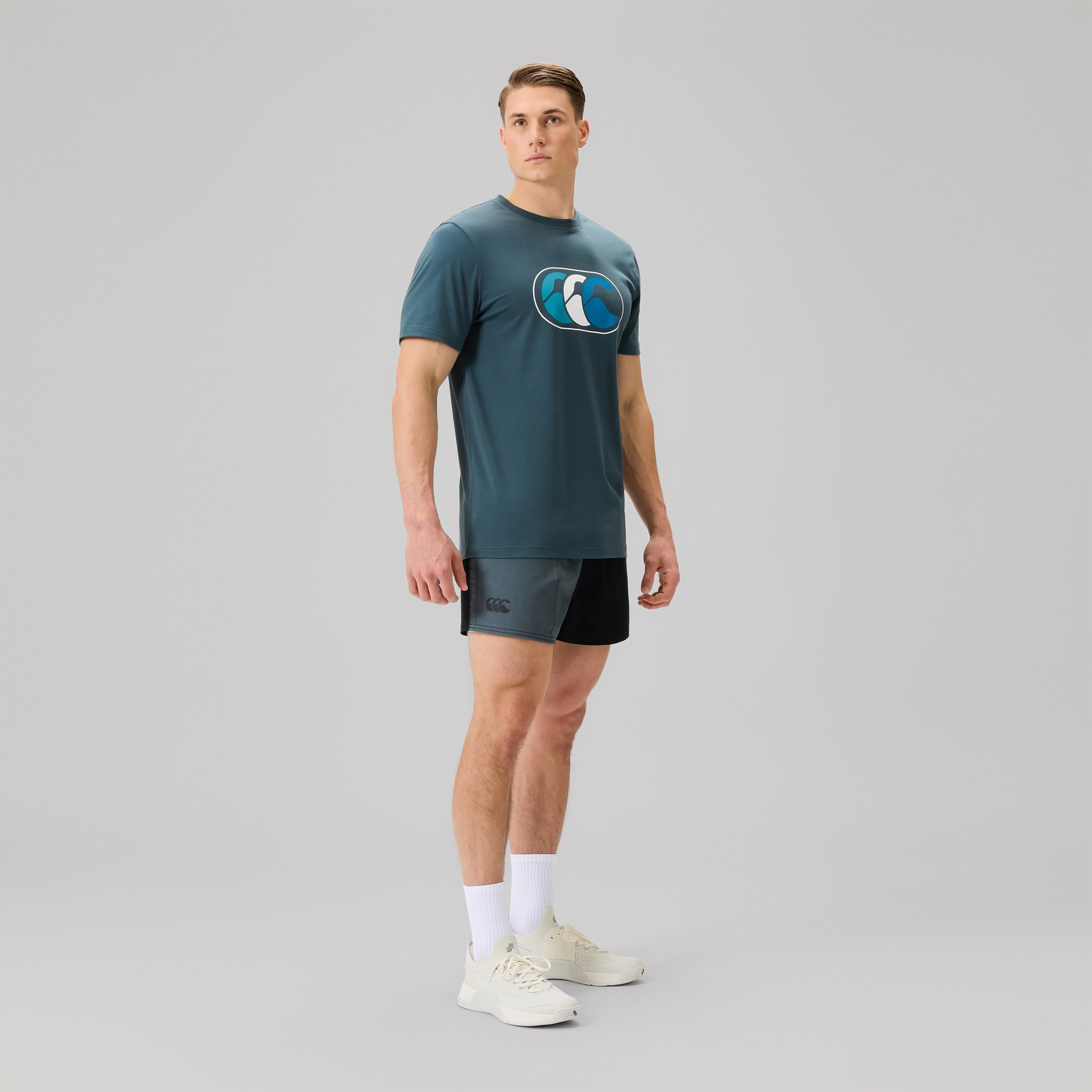 Mens Fundamentals Harlequin Drill Shorts Grey