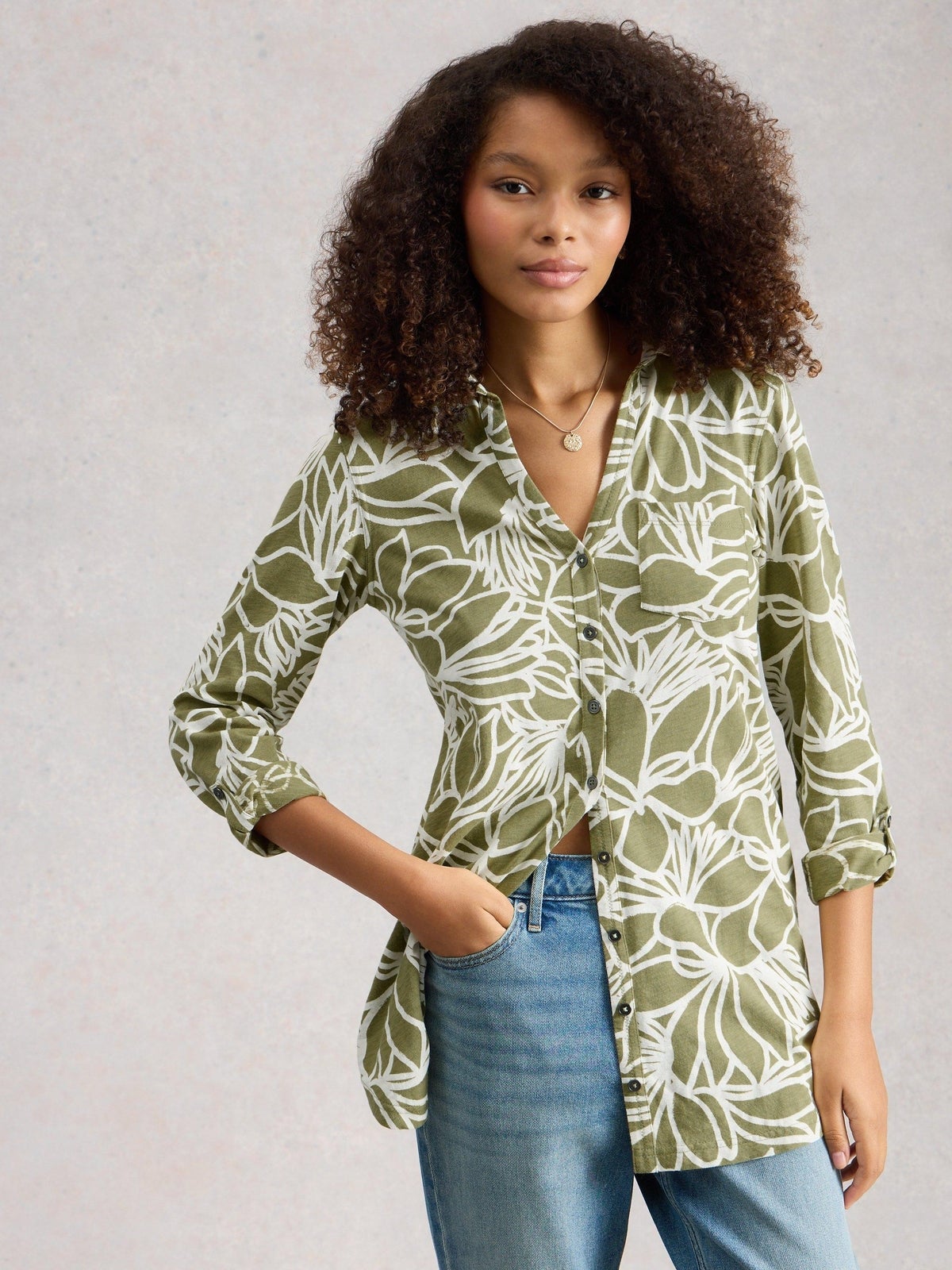 Langgeschnittene Bluse Annie - 48