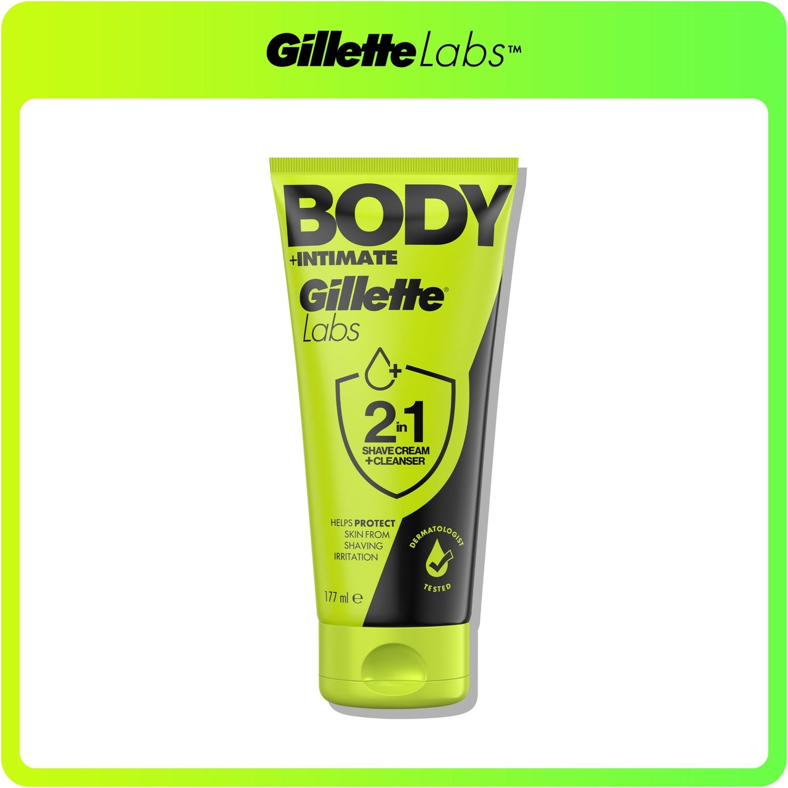 GilletteLabs Body + Intimate 2-in-1 Shave Cream Cleanser  177ml