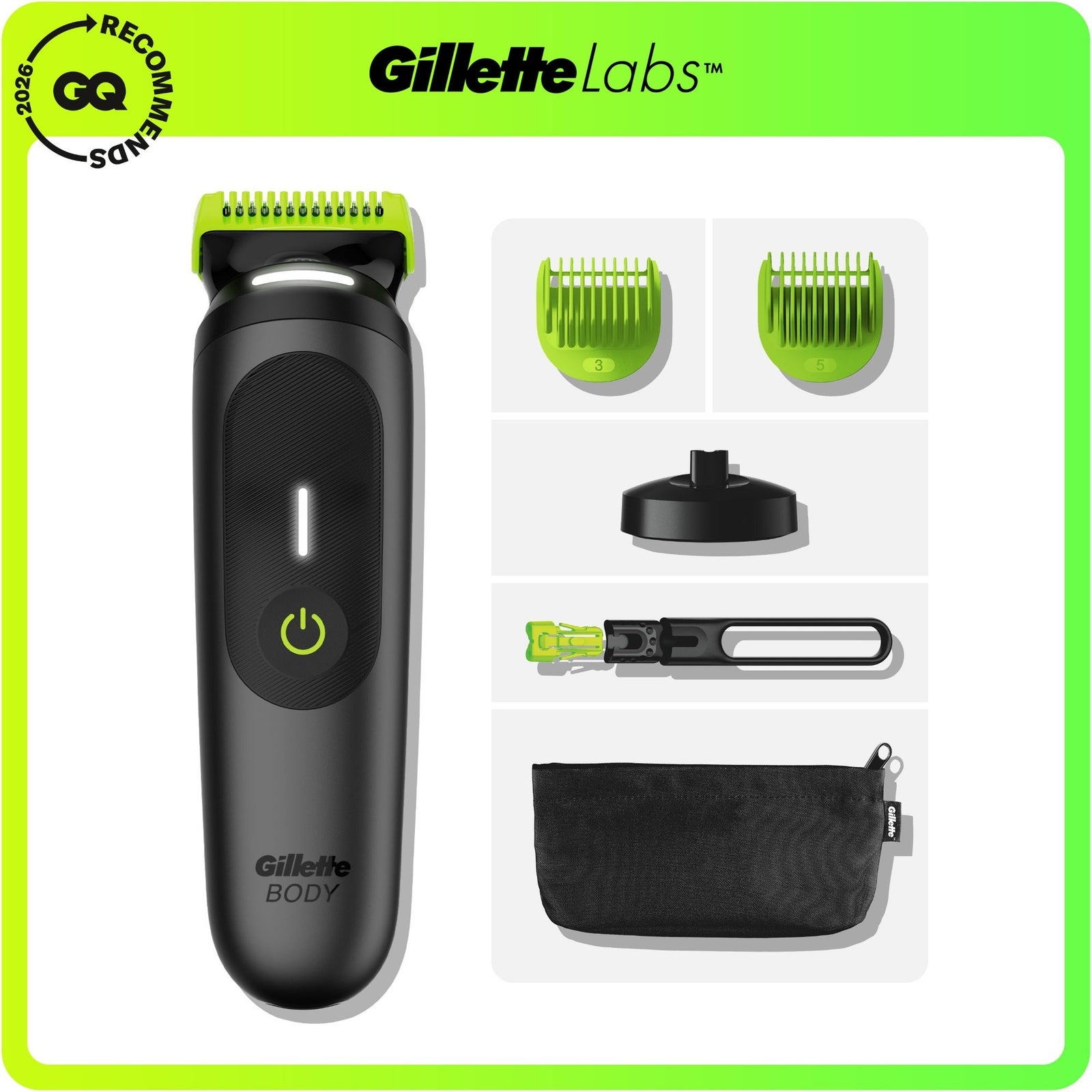 GilletteLabs Body + Intimate i7 Hair Trimmer for Men