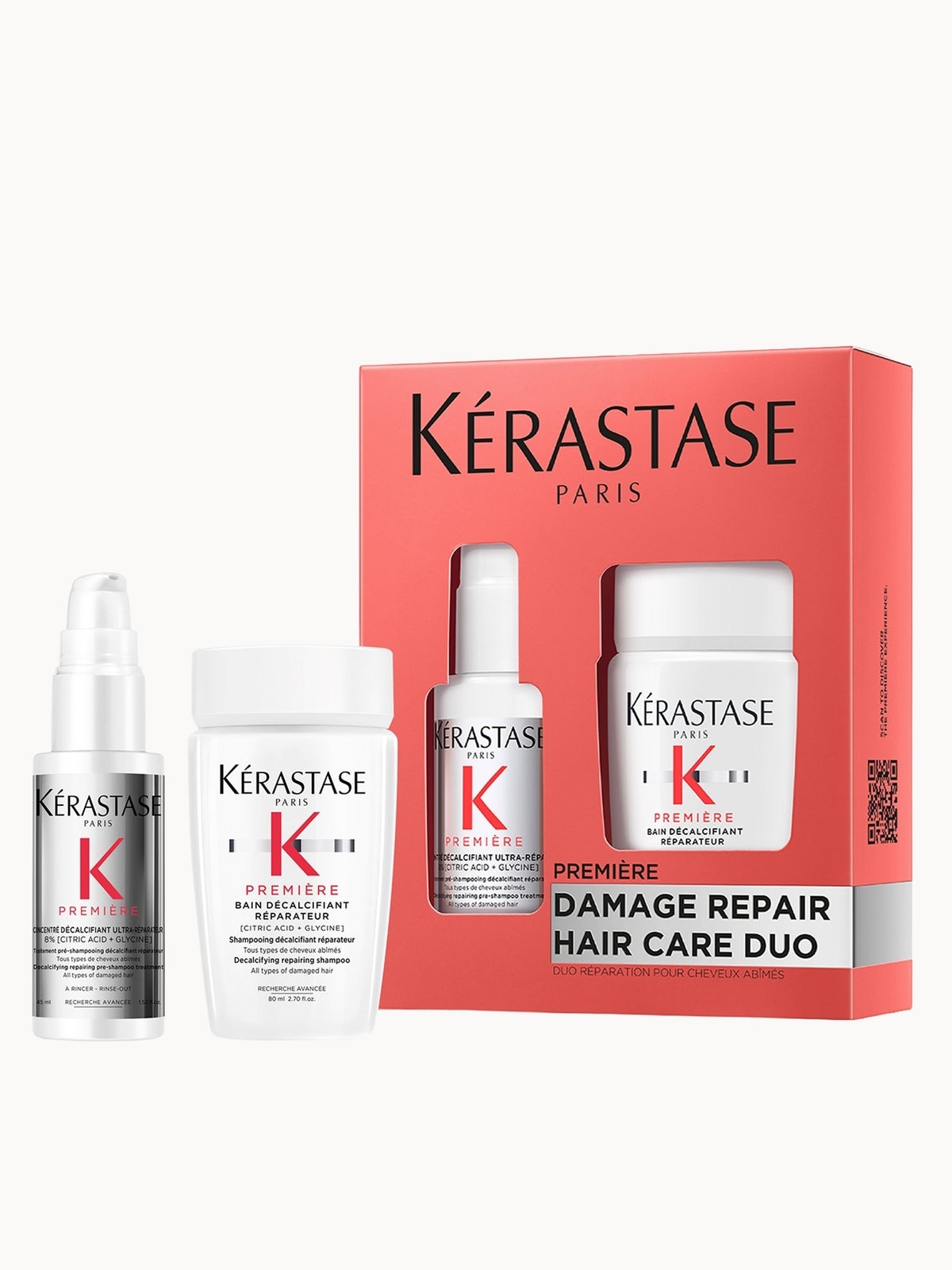Kérastase Première Duo Discovery Set, Pre-Shampoo and Shampoo for All Types of Damaged Hair