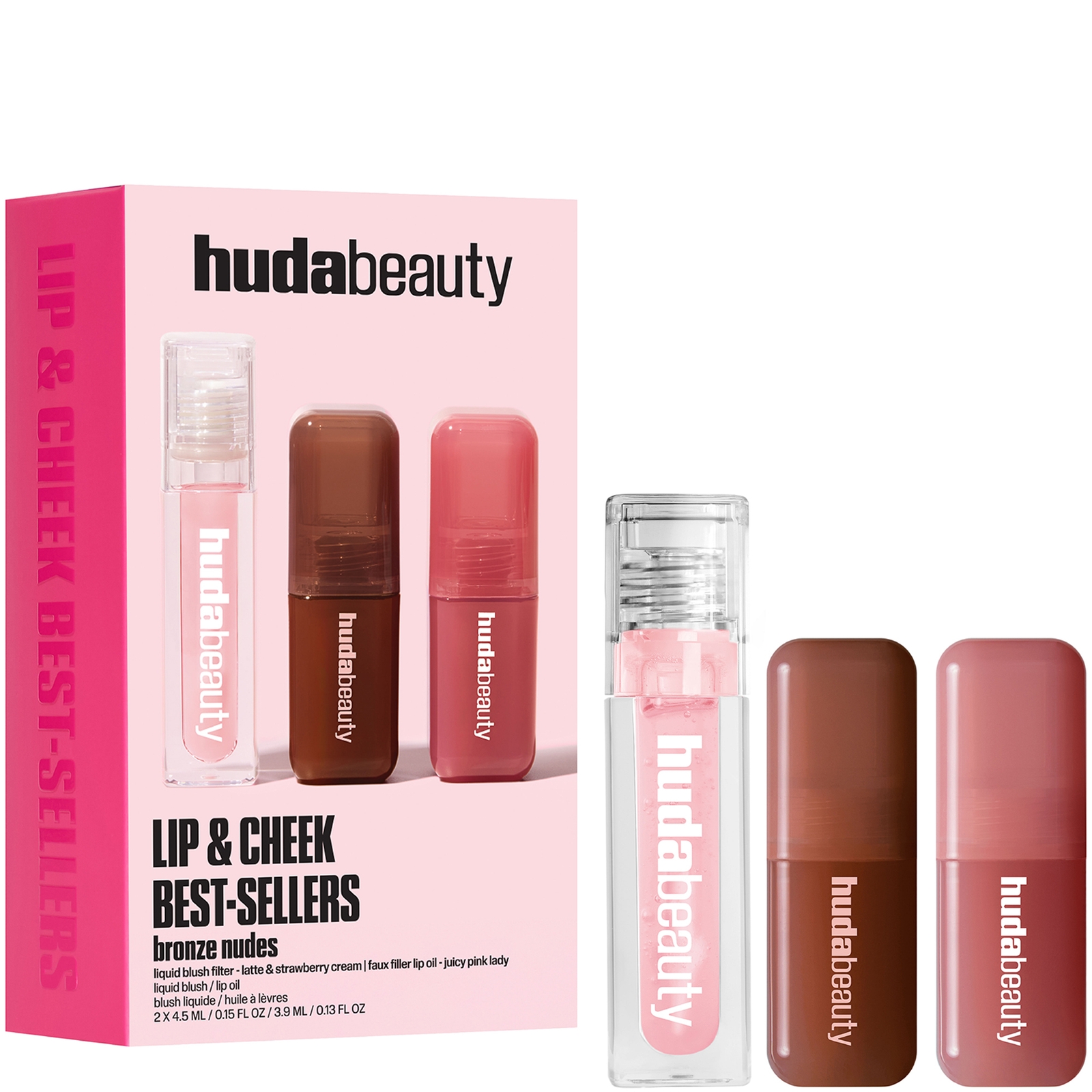 HUDA BEAUTY Bronze Nudes Lip And Cheek Best Sellers (Worth £69)