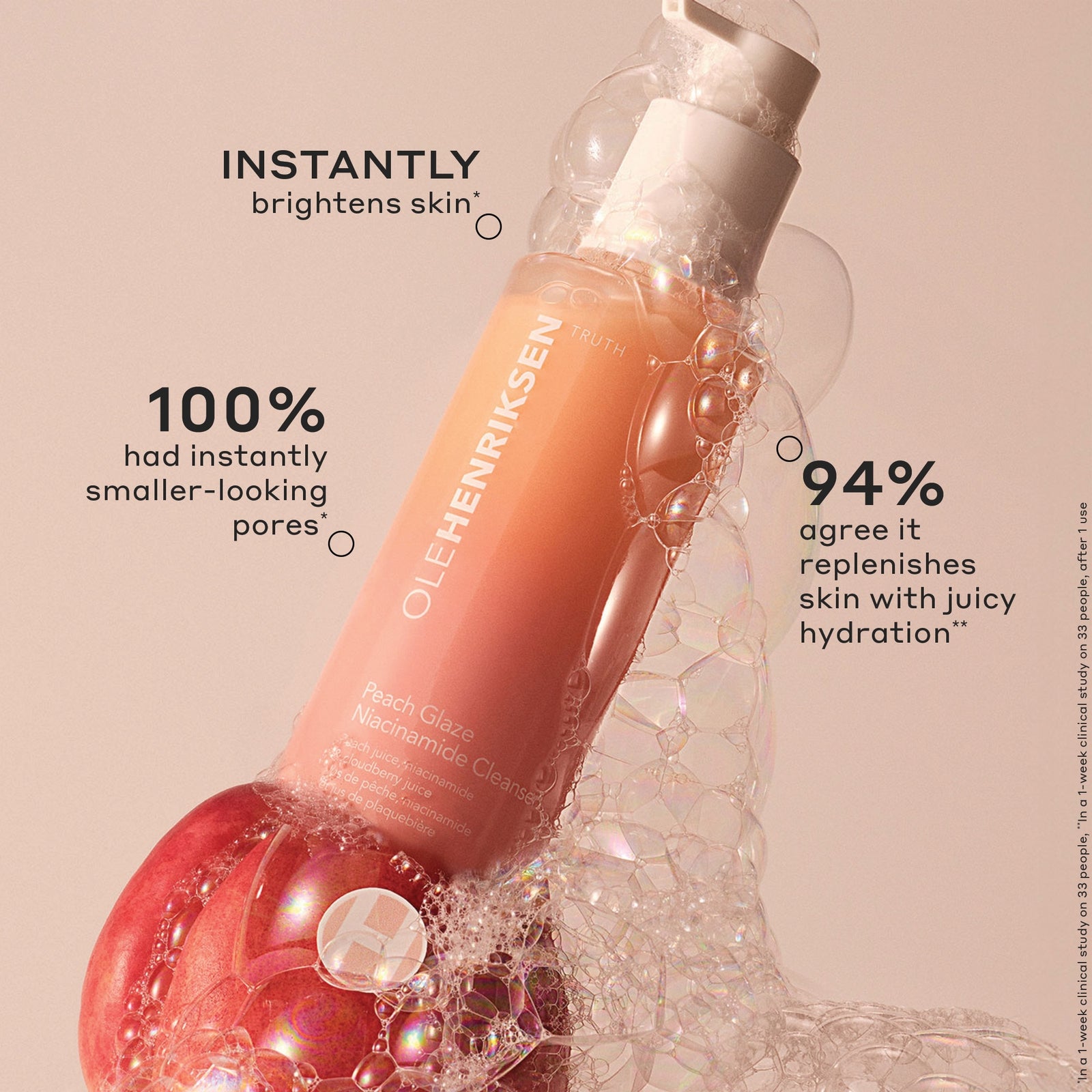 Ole Henriksen Peach Glaze Glow 2% Niacinamide Cleanser, 150Ml 3