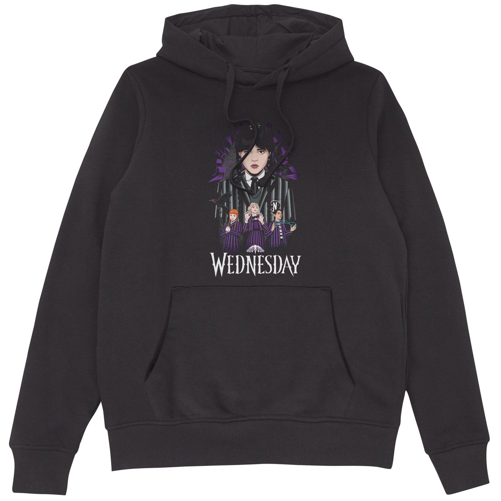 Wednesday Nevermore Group Sweat à Capuche - Noir
