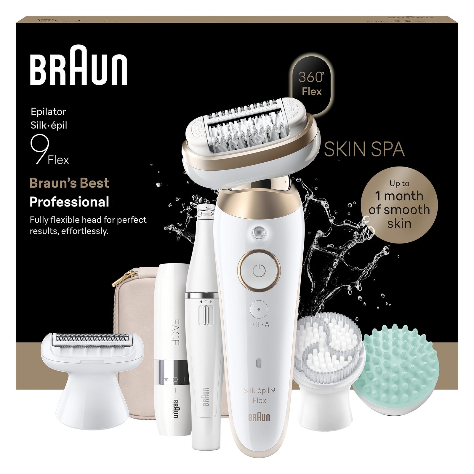 Women's Gold Braun Silk·épil Series 9 Flex 9-681 3D Epilator For