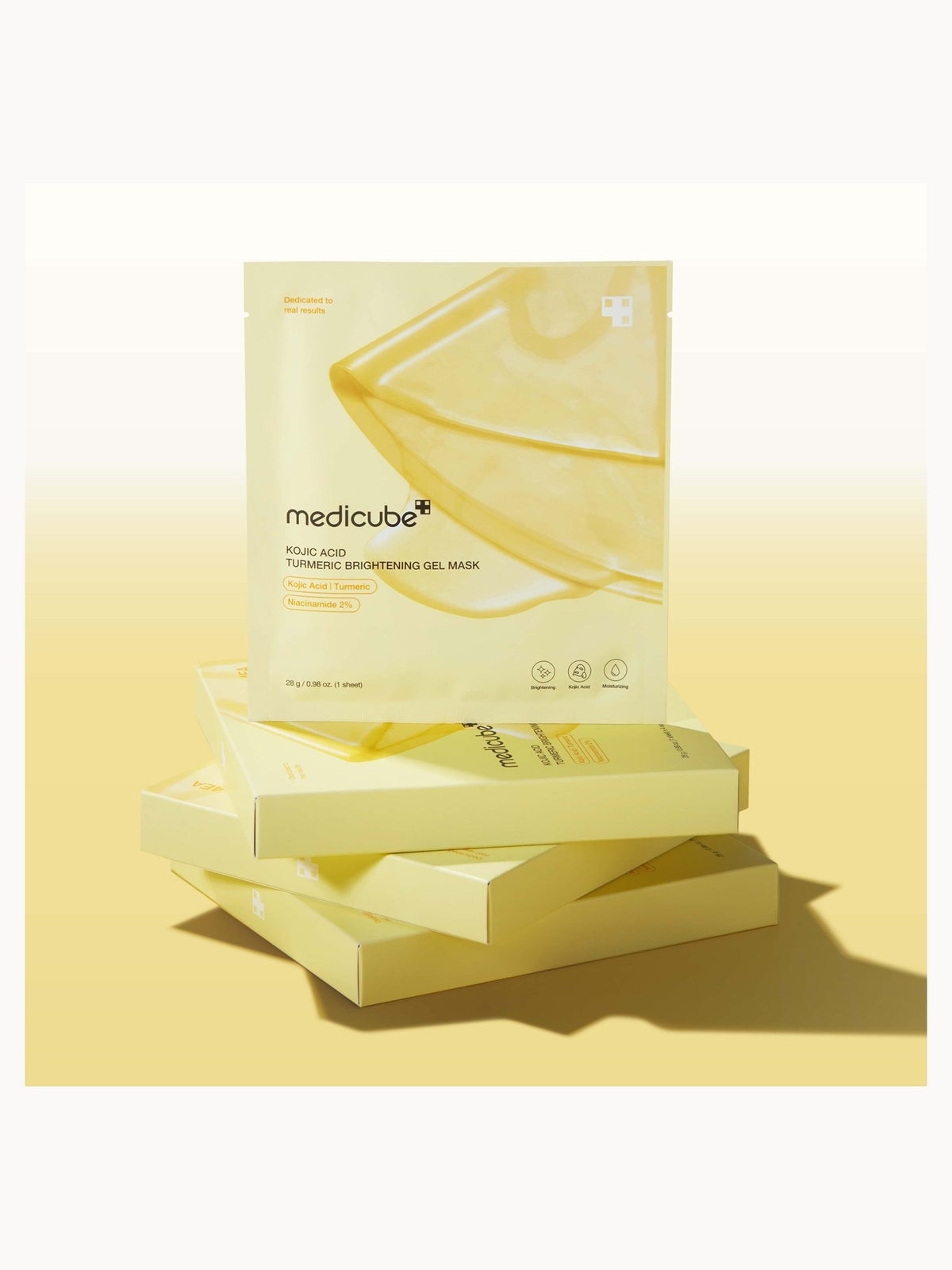 Medicube Kojic Acid Turmeric Brightening Gel Mask(28g*4Pcs) 2