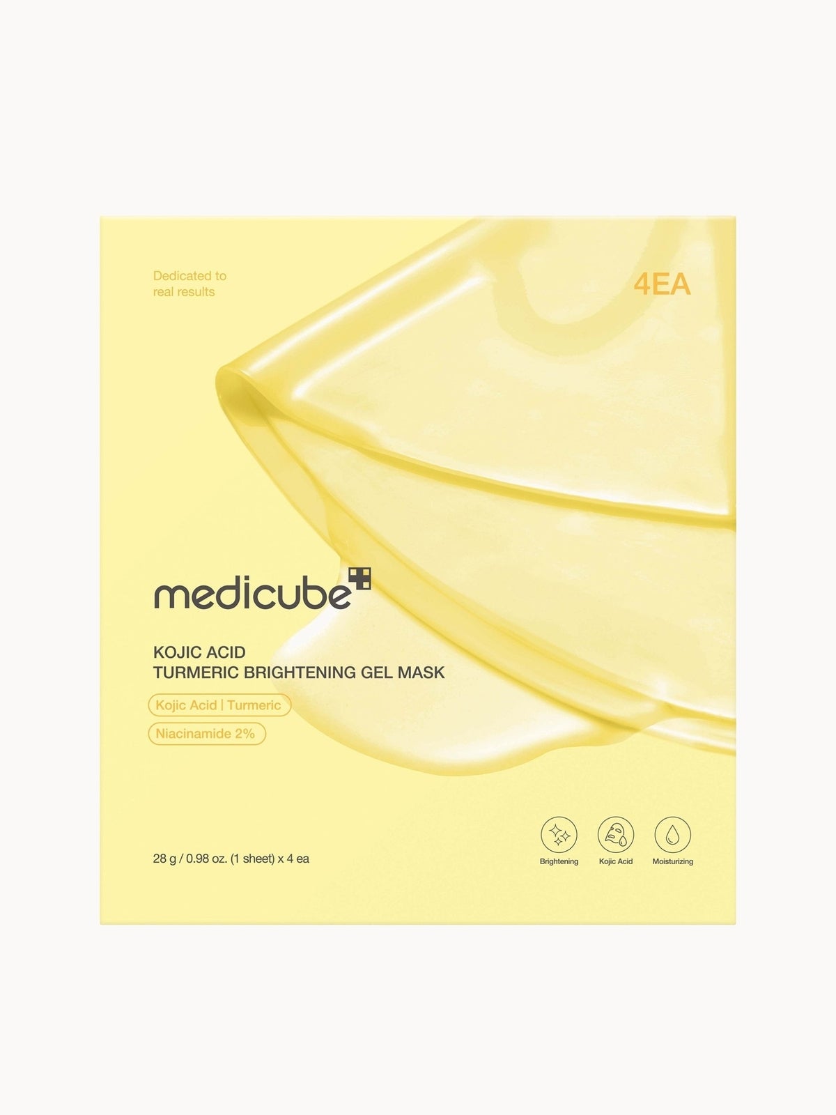 Medicube Kojic Acid Turmeric Brightening Gel Mask(28g*4Pcs)