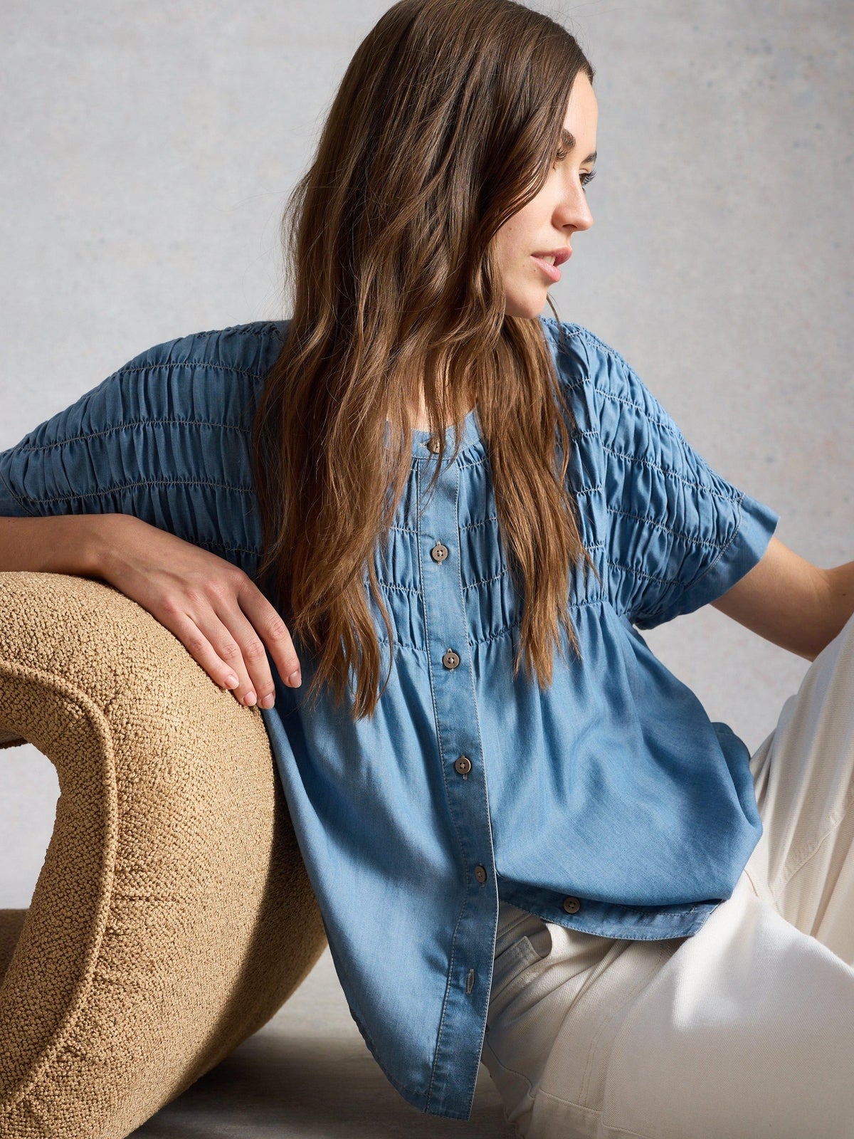 Chambray-Bluse Tammy - 48