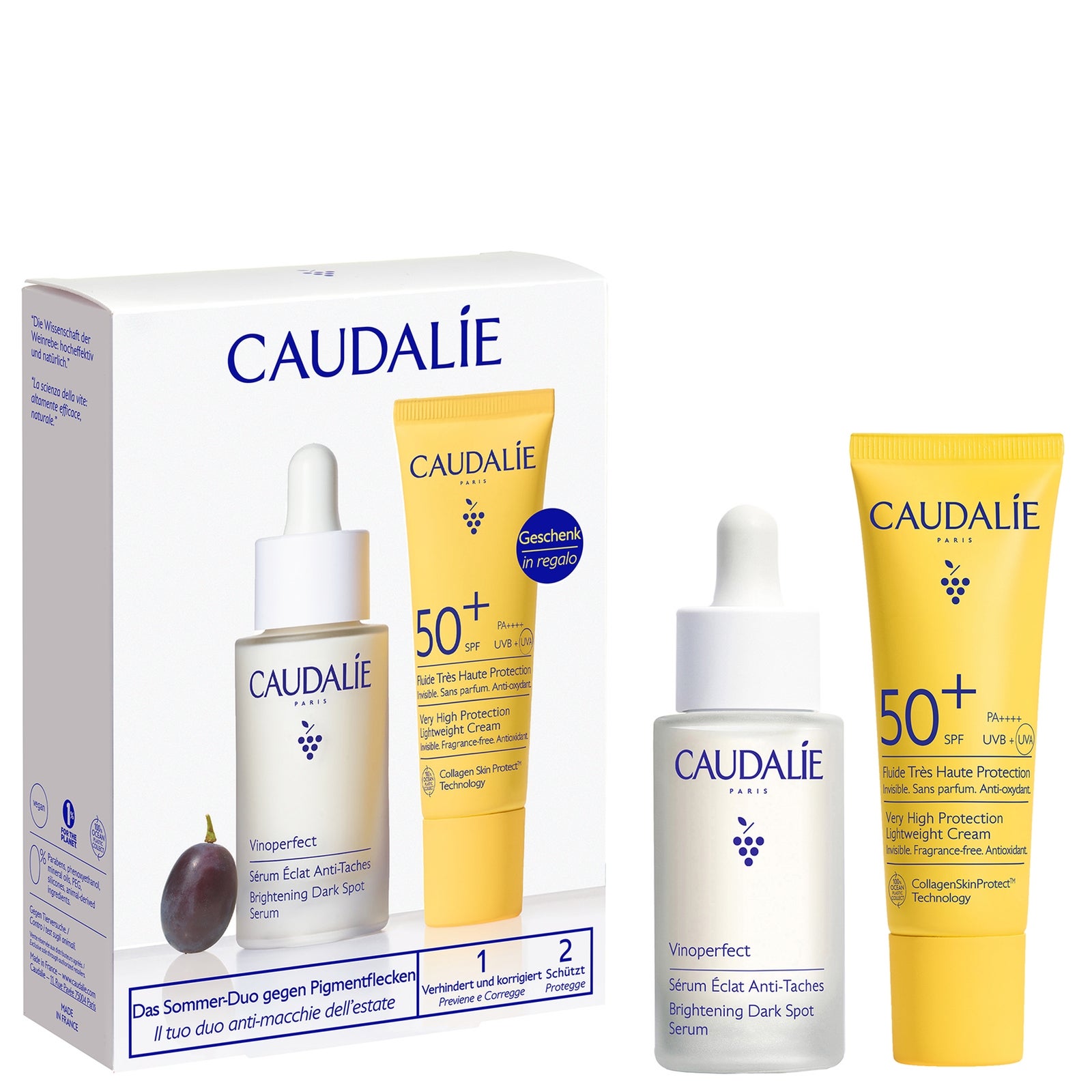 Caudalie Vinoperfect Serum & Suncare Set (Worth £61)