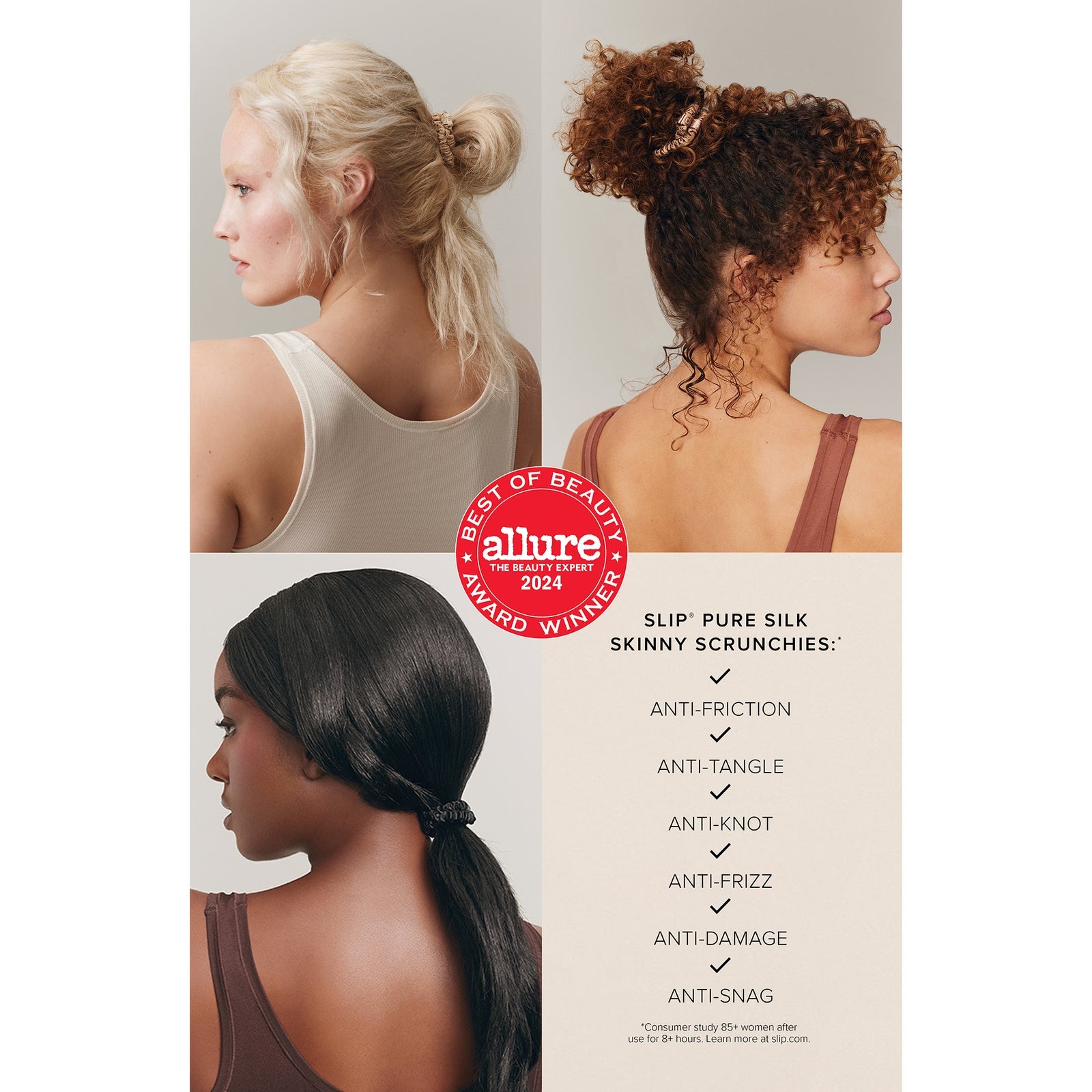 Slip Pure Silk Skinny Scrunchies With Complimentary Pouch - Hair On Point 3