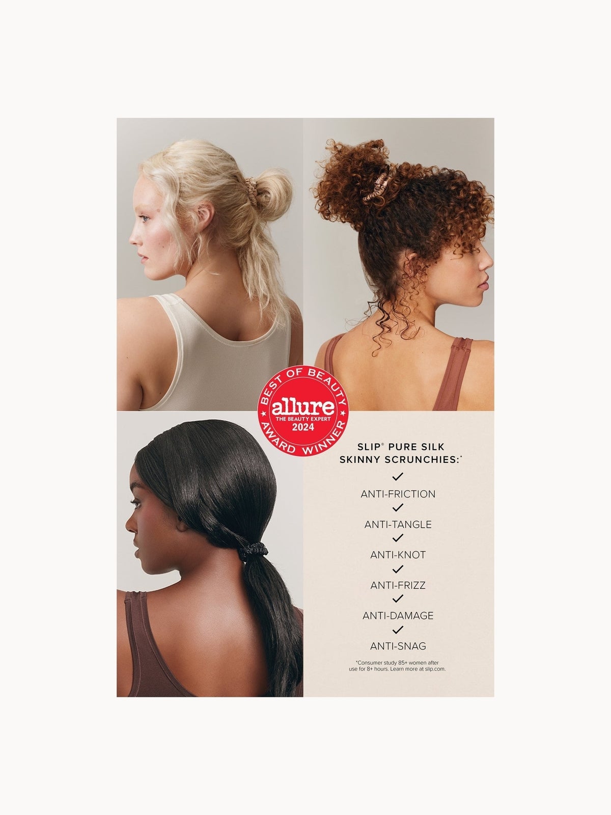 Slip Pure Silk Skinny Scrunchies With Complimentary Pouch - Hair On Point 3