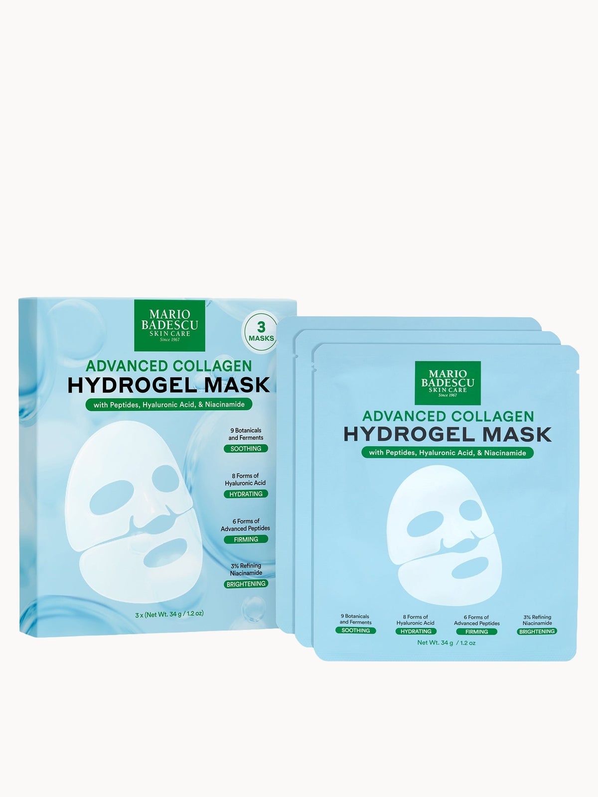 Mario Badescu Advanced Collagen Hydrogel Sheet Mask (Pack of 3)