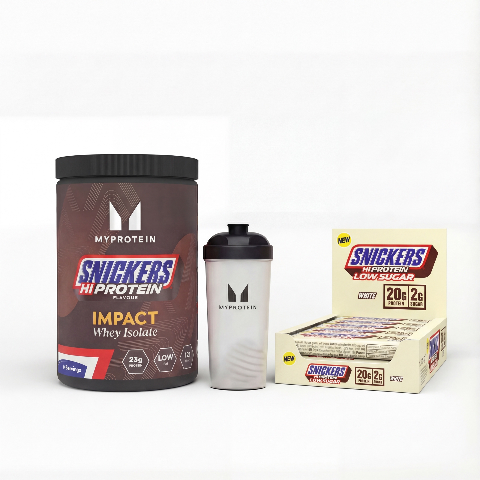 Myprotein UK MyProtein SNICKERS® Isolate Bundle - Snickers White HiProtein Bar - 500G - 14servings