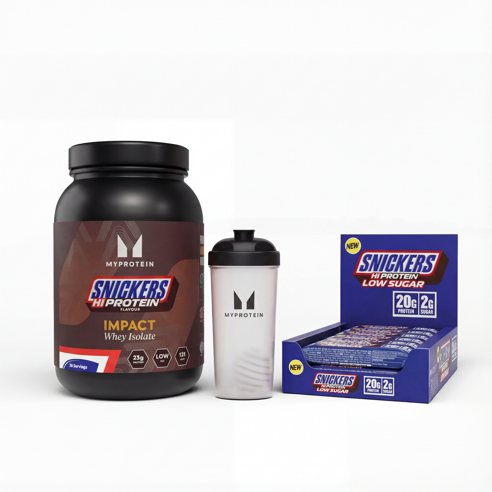 Myprotein UK MyProtein SNICKERS® Isolate Bundle - Snickers Original HiProtein Bar - 1KG - 28servings