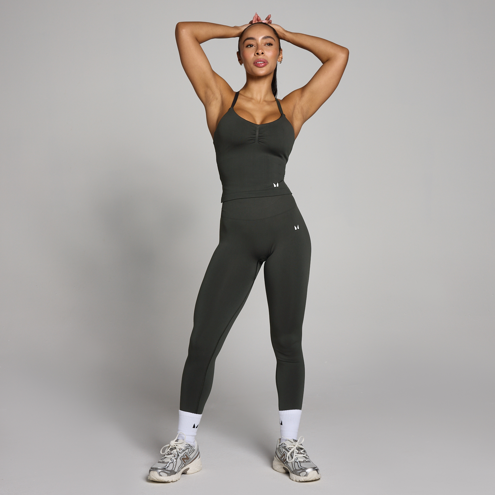 Thumbnail - MP Damen Tempo Nahtlos Leggings - Nachtgrau - M